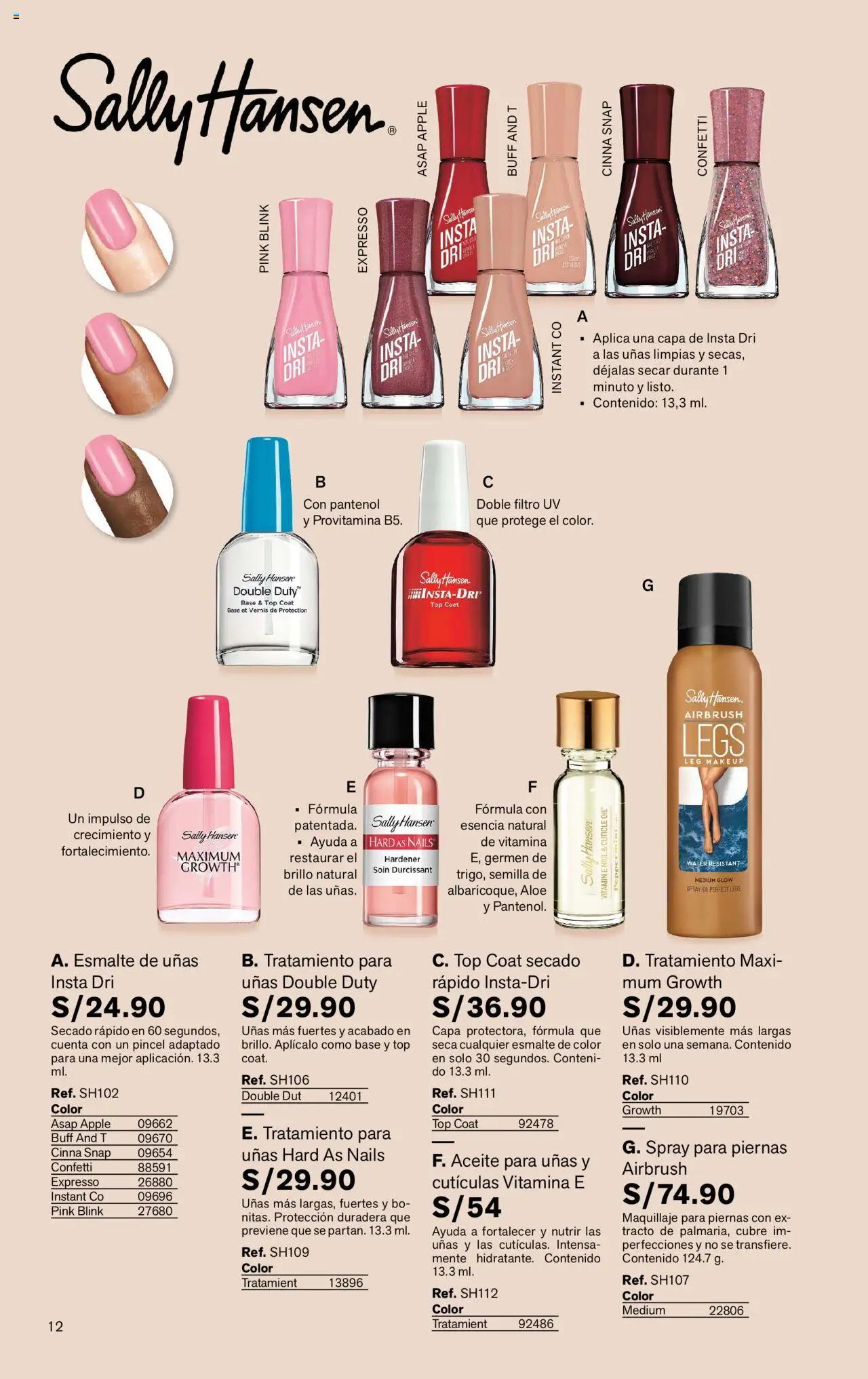 Catálogo Leonisa válido desde 24.06.2025 | Página: 12 | Productos: Esmalte de uñas, Pincel, Aceite, Maquillaje