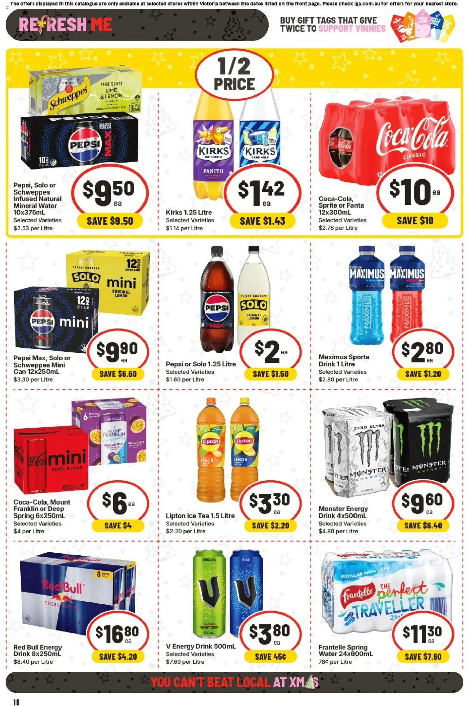 IGA catalogue - valid from 26.11.2025 | Page: 18 | Products: Energy drink, Pepsi, Sugar, Lime