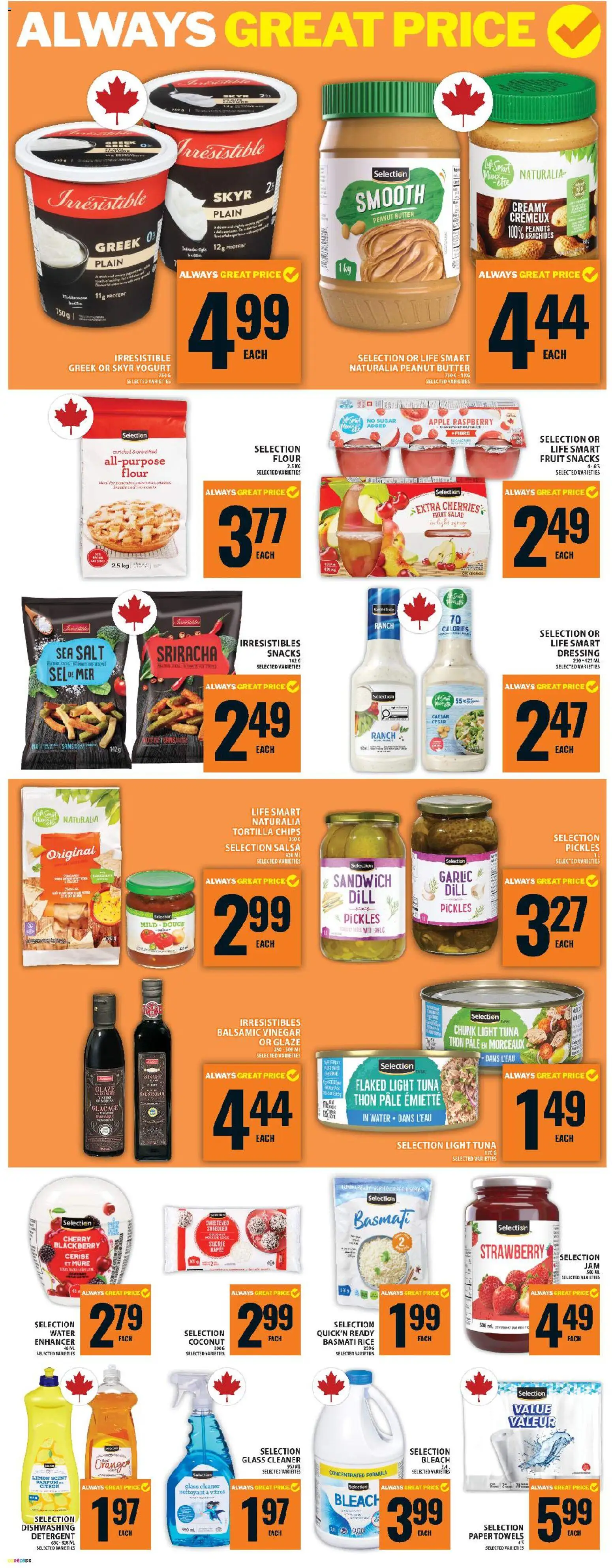 Food Basics flyer valid from 16.04.2026 | Page: 10 | Products: Rice, Chips, Detergent, Butter