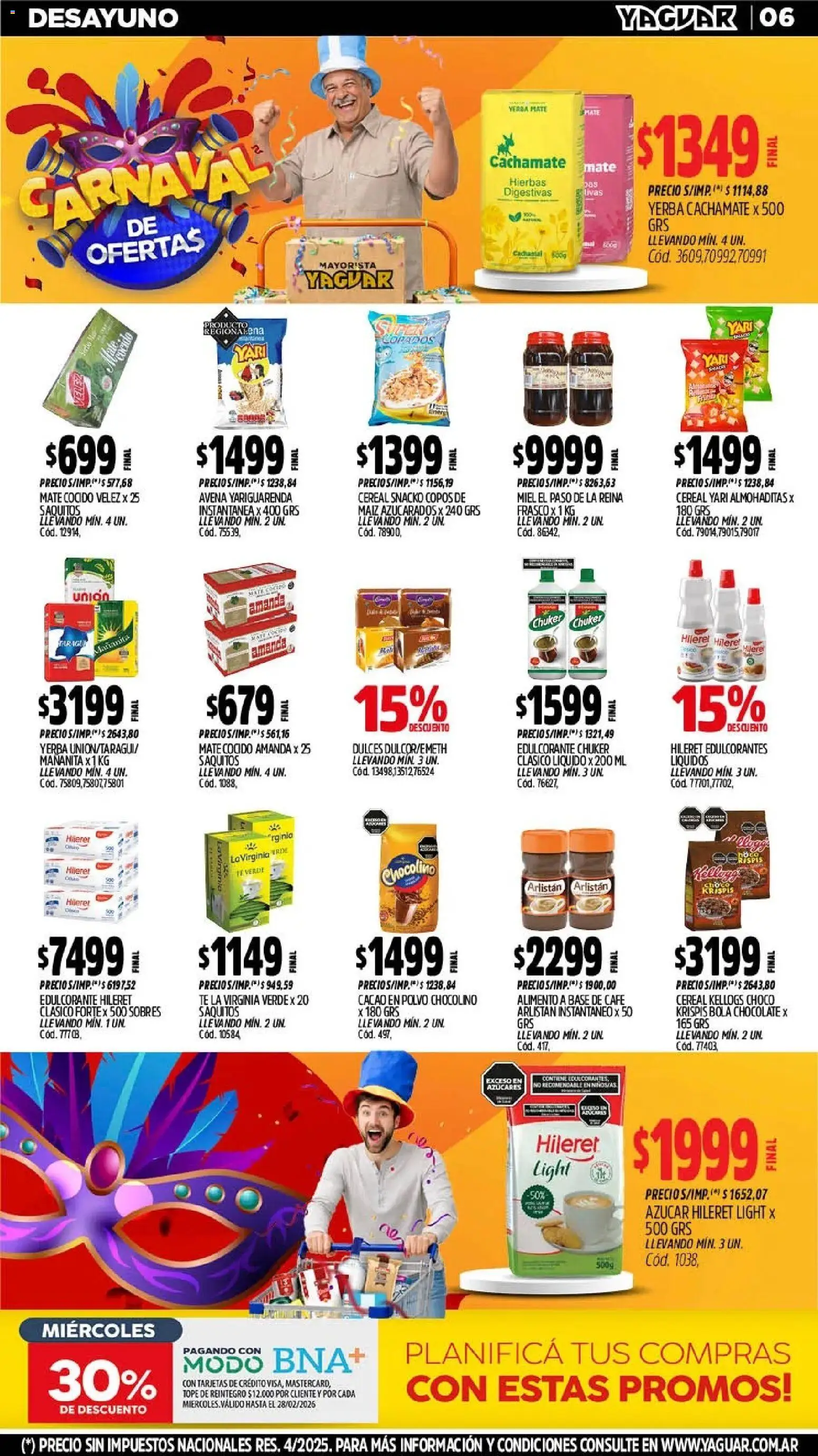 Yaguar - Oferta Semanal Jujuy │ válido desde el 09.02.2026 | Página: 6 | Productos: Polvo, Frasco, Café, Cacao