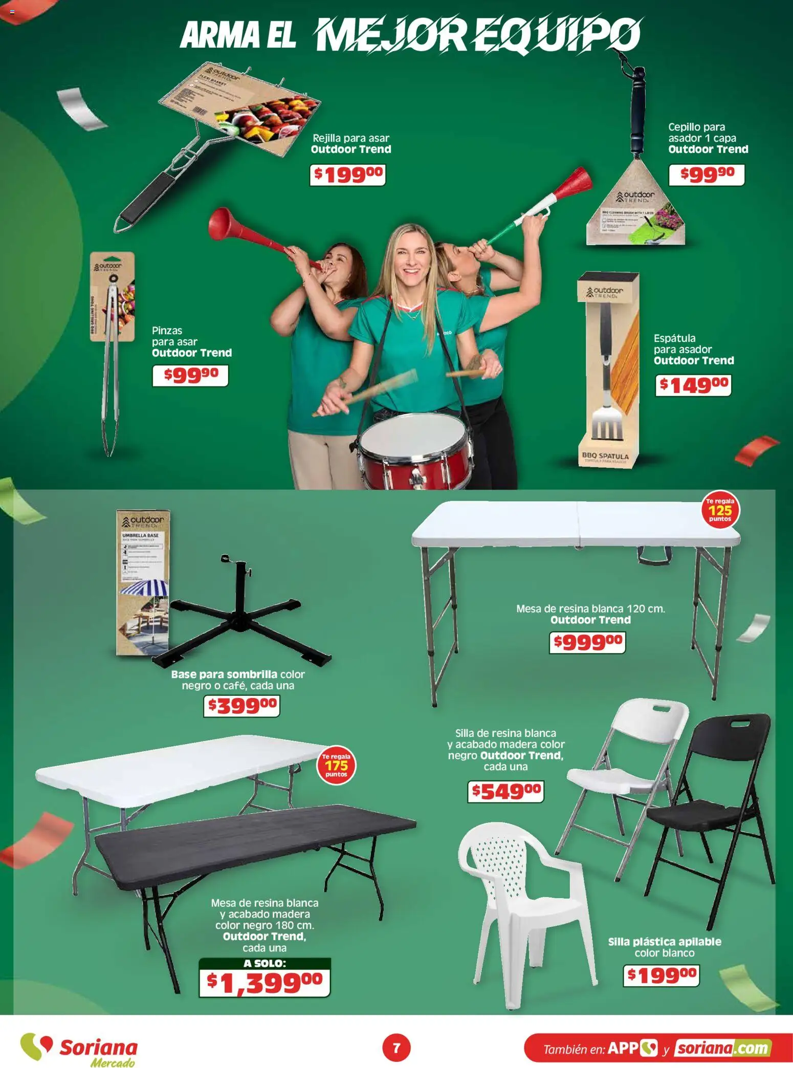 Nuevas ofertas de Soriana válidas en toda la República Mexicana desde el 26.03.2026. ¡Encuentra las mejores ofertas en Soriana En México apoyamos con todo Mercado Nacional! | Página: 7 | Productos: Cepillo, Mesa, Té, Sombrilla