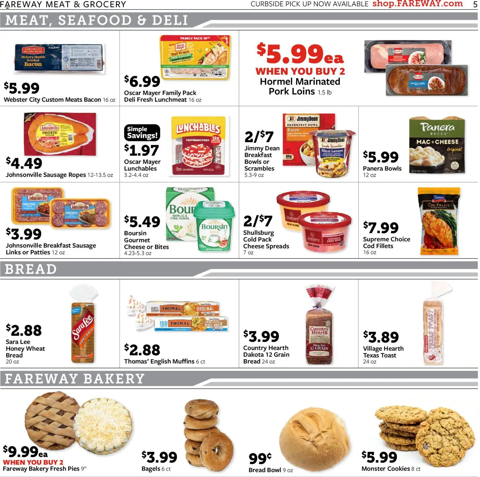 Fareway Weekly Ad - valid from 08.12.2025 | Page: 5 | Products: Pizza, Wine, Cookies, Oven