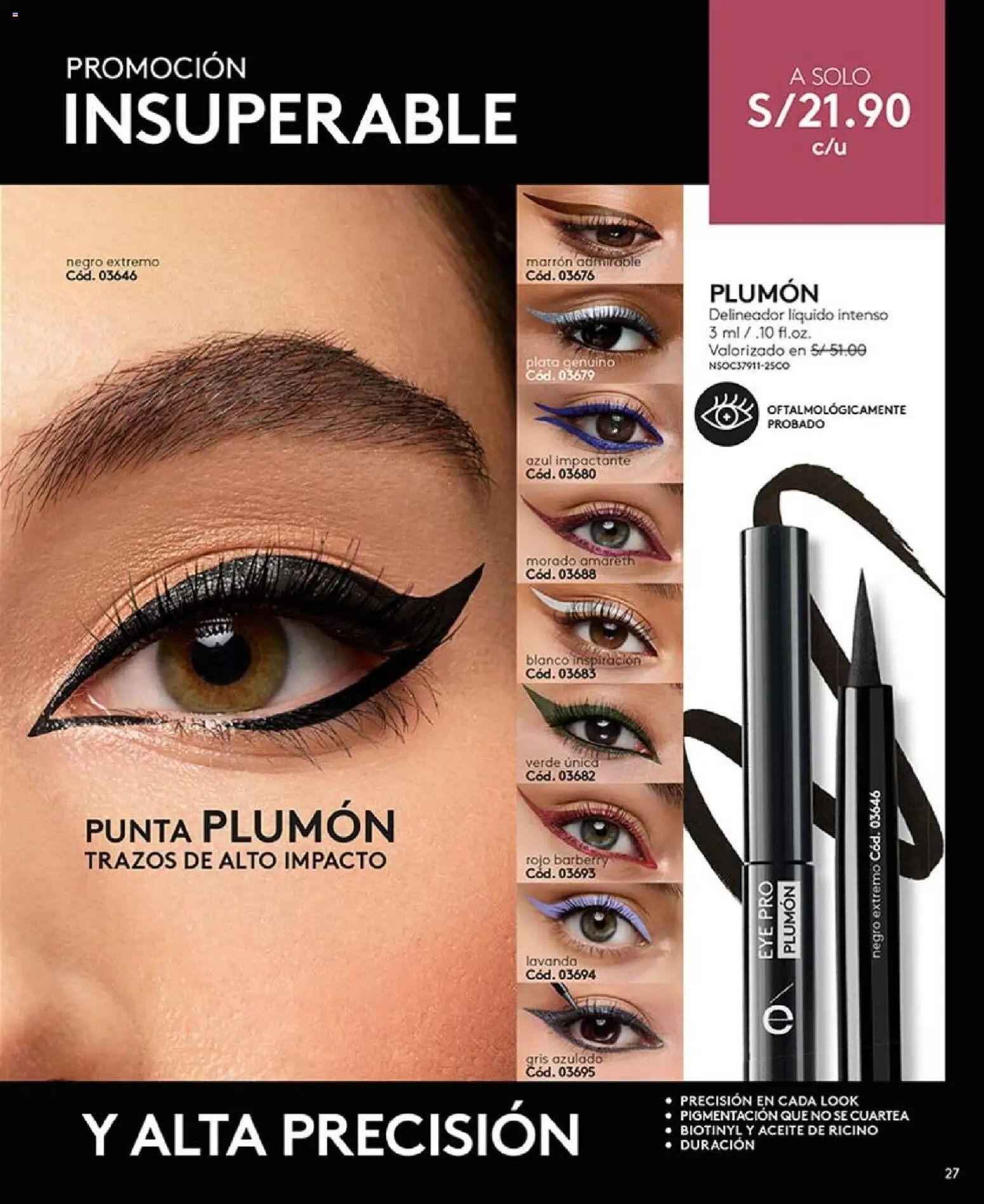 Catálogo Ésika válido desde 31.01.2026 | Página: 27 | Productos: Delineador, Aceite