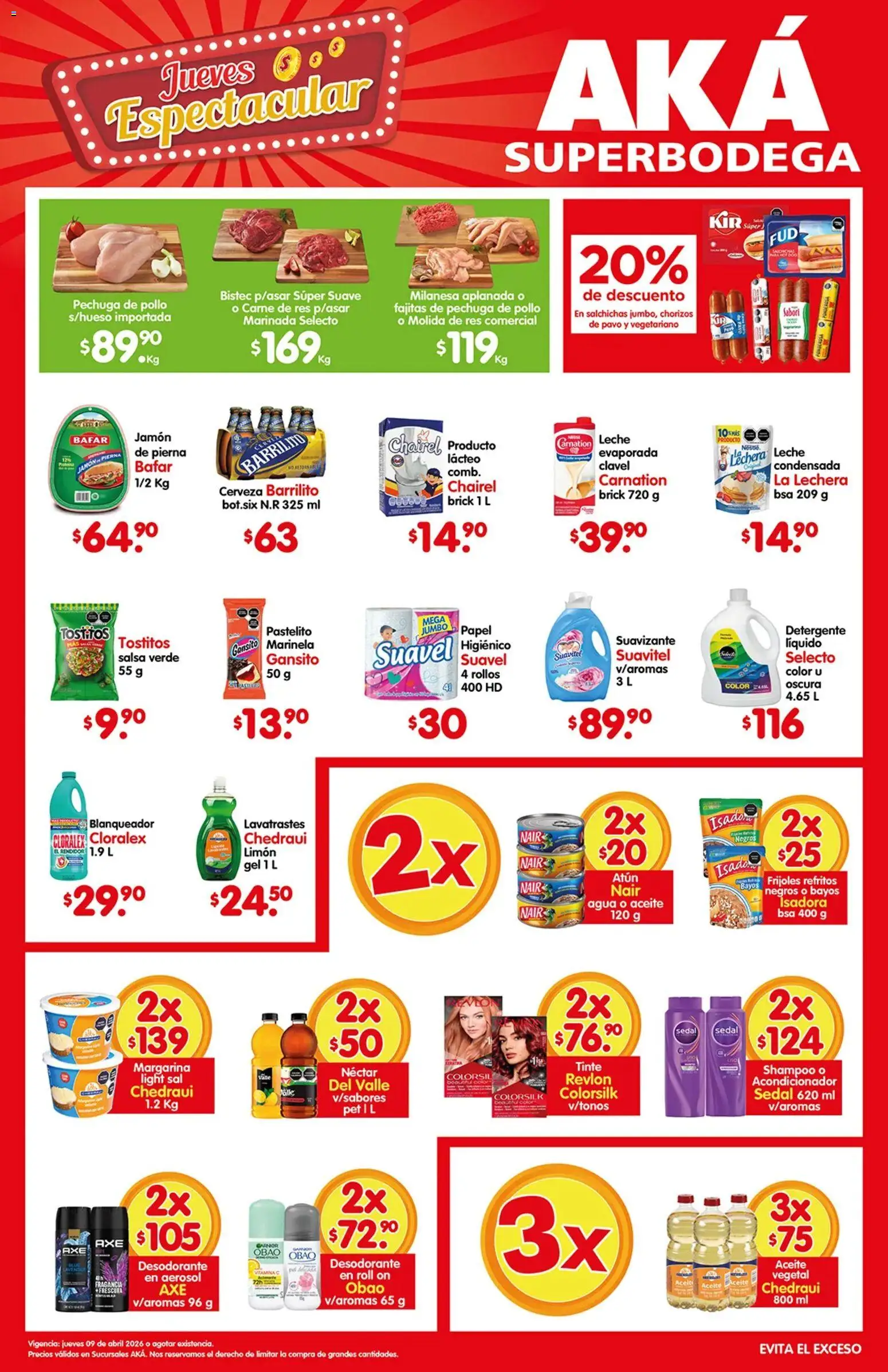 Nuevas ofertas de Arteli válidas en toda la República Mexicana desde el 09.04.2026. ¡Encuentra las mejores ofertas en Arteli folleto Aká Super Bodega! | Página: 1 | Productos: Milanesa, Limón, Aceite, Acondicionador