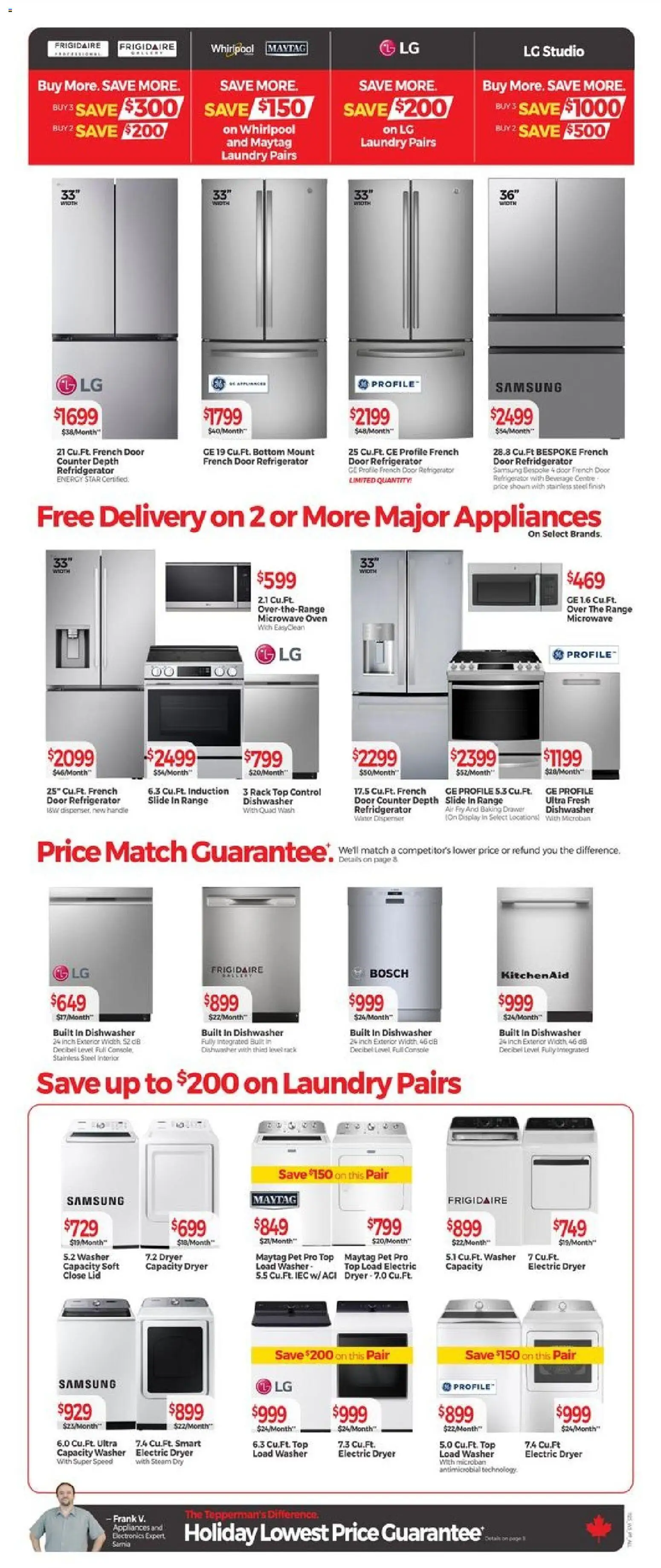 Tepperman's flyer valid from 13.11.2025 | Page: 8 | Products: Refrigerator, Oven, Microwave oven, Dishwasher