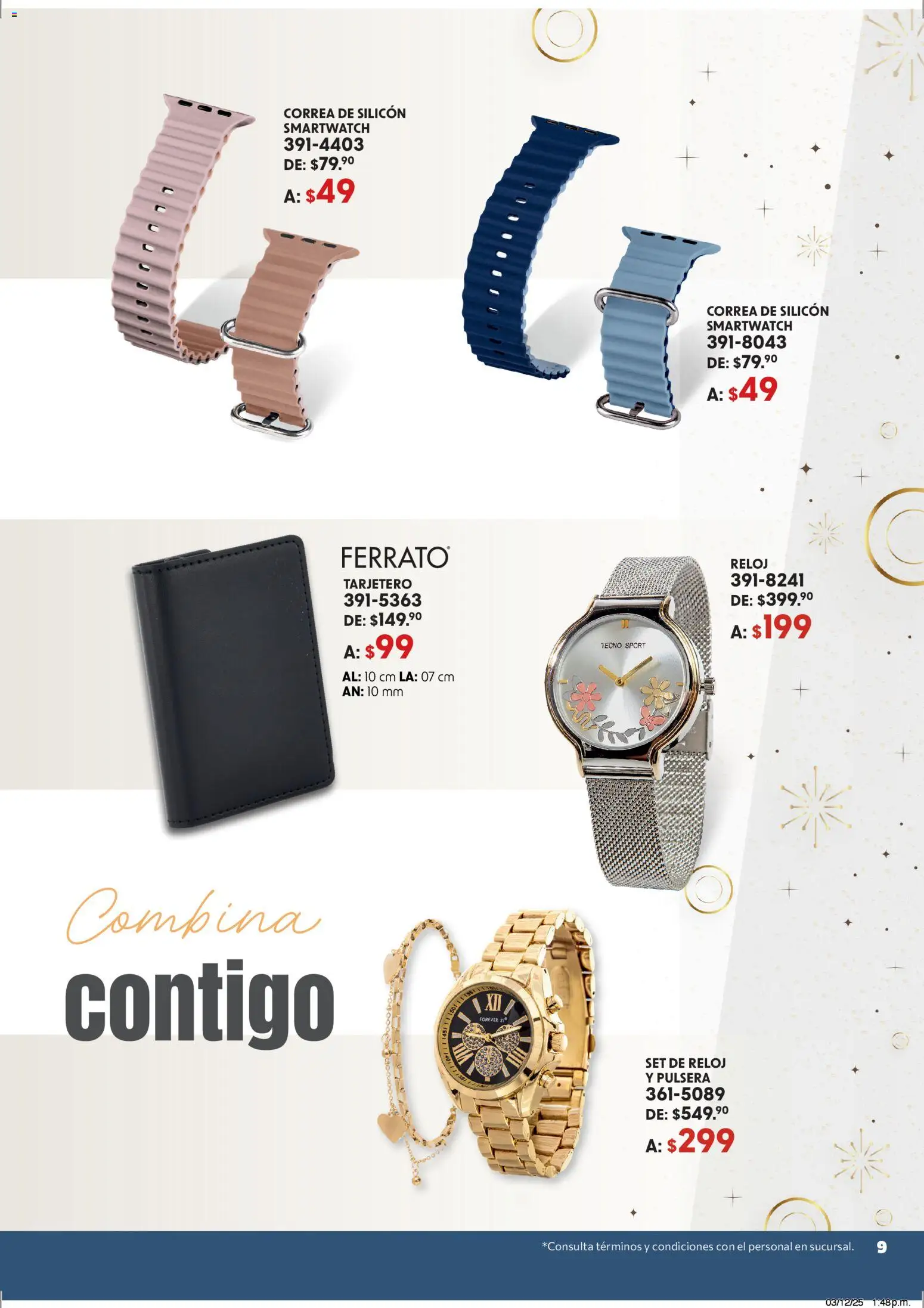 Nuevas ofertas de Andrea válidas en toda la República Mexicana desde el 07.12.2025. ¡Encuentra las mejores ofertas en Andrea catálogo Accesorízate esta Navidad! | Página: 9 | Productos: Pulsera, Reloj