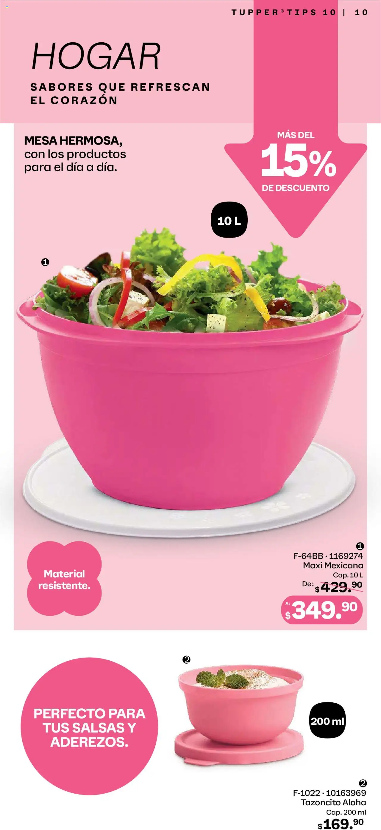Nuevas ofertas de Tupperware válidas en toda la República Mexicana desde el 08.09.2025. ¡Encuentra las mejores ofertas en Tupperware - Catálogo! | Página: 10 | Productos: Tupper, Mesa