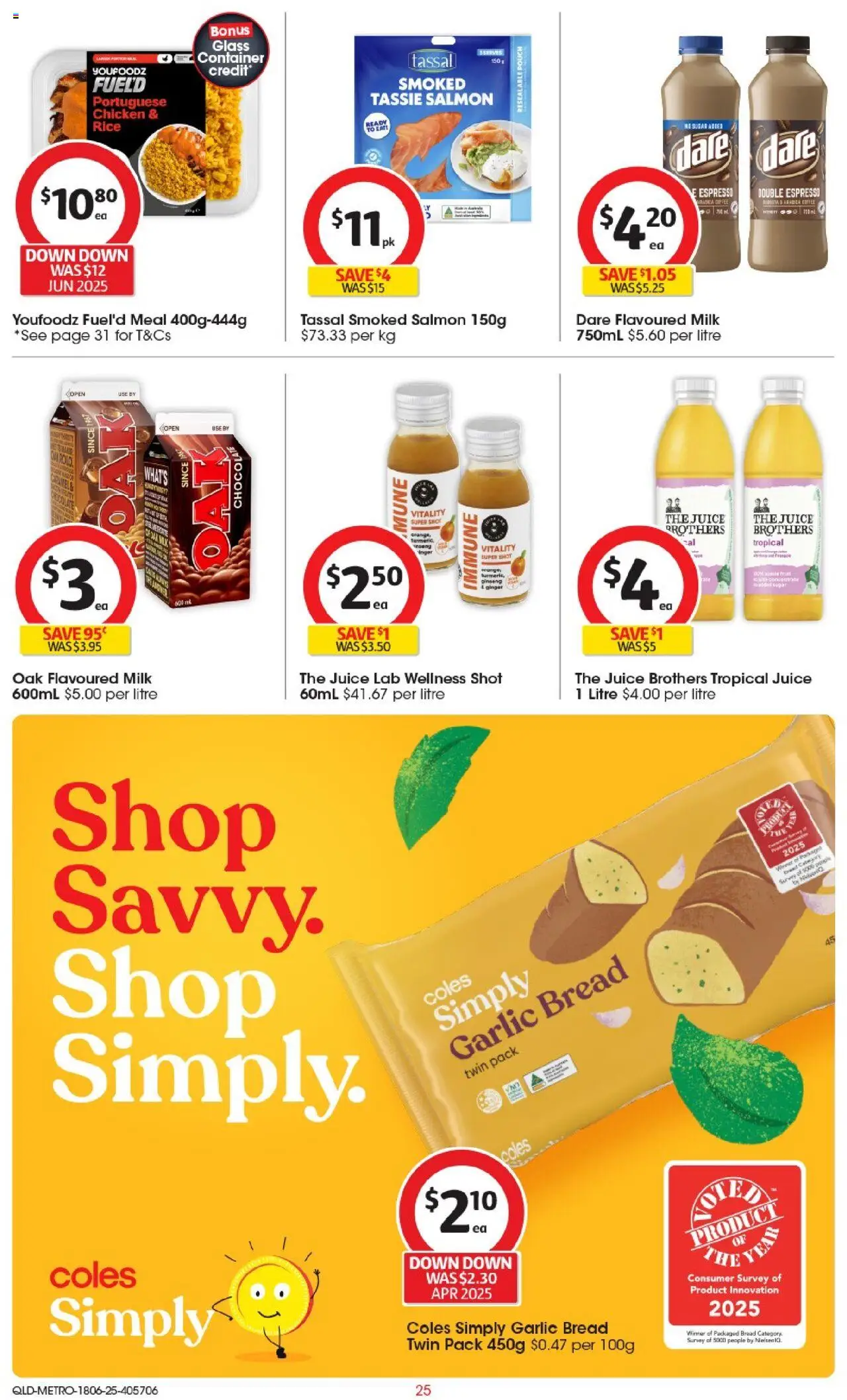 Coles catalogue - valid from 18.06.2025 | Page: 25 | Products: Bread, Chicken, Rice, Garlic