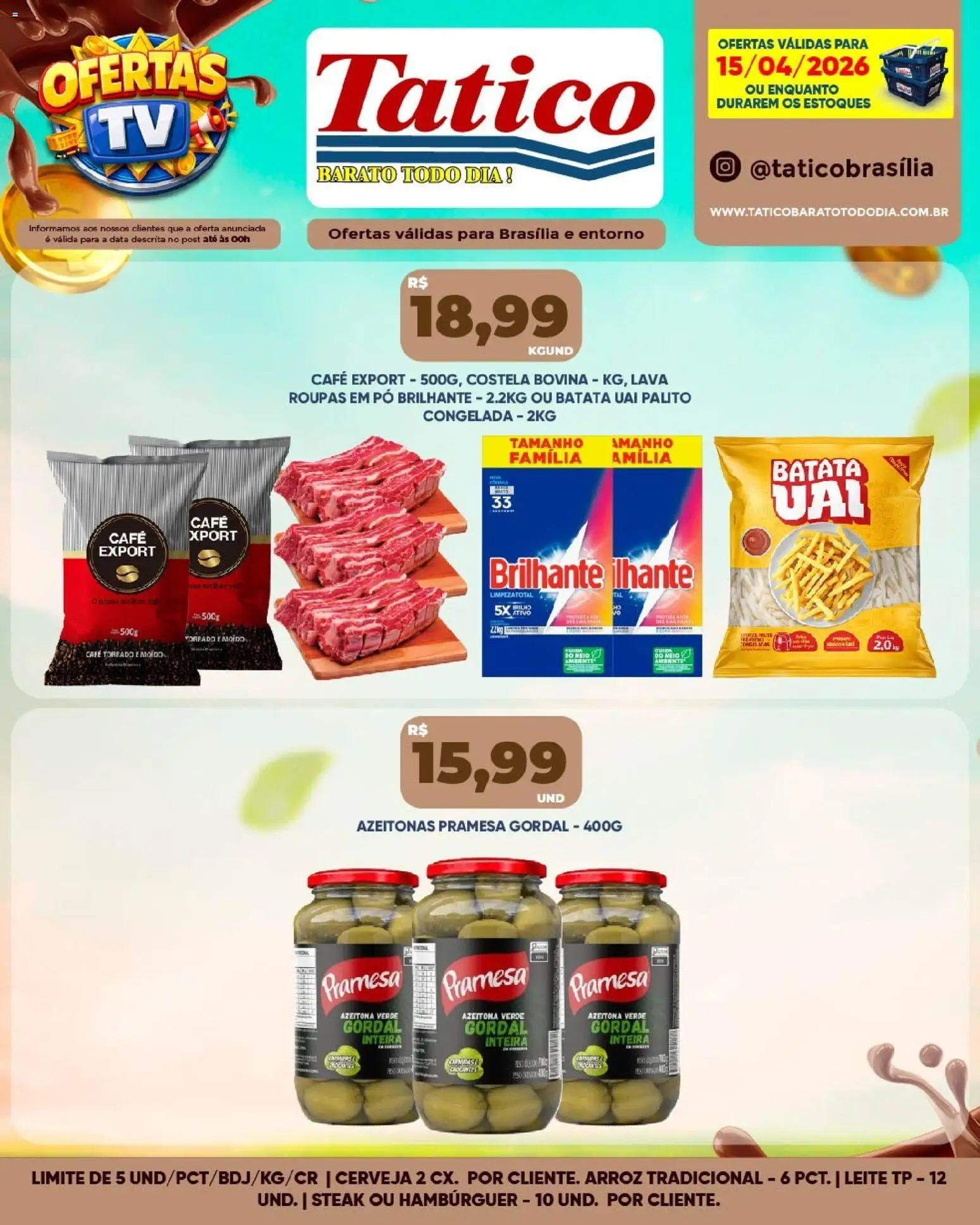 Tatico Folheto - válido de 16.04.2026 | Página: 38 | Produtos: Azeitonas, Leite, Café, Arroz