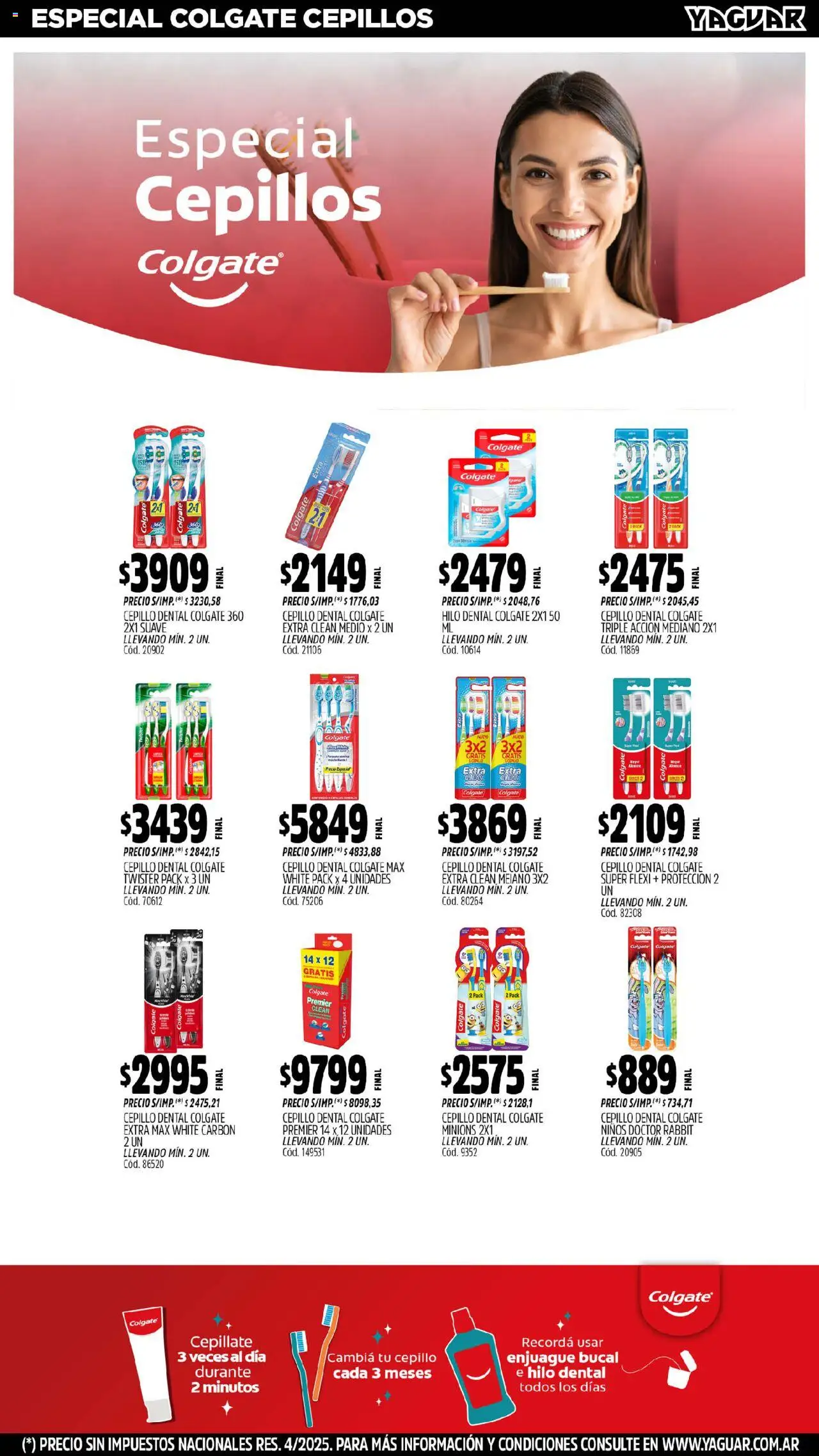 Yaguar catálogo │ válido desde el 08.09.2025 | Página: 20 | Productos: Cepillo, Enjuague bucal, Hilo dental
