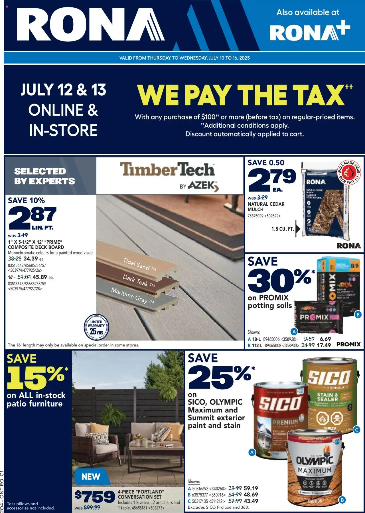 Rona flyer valid from 10.07.2025 | Page: 1