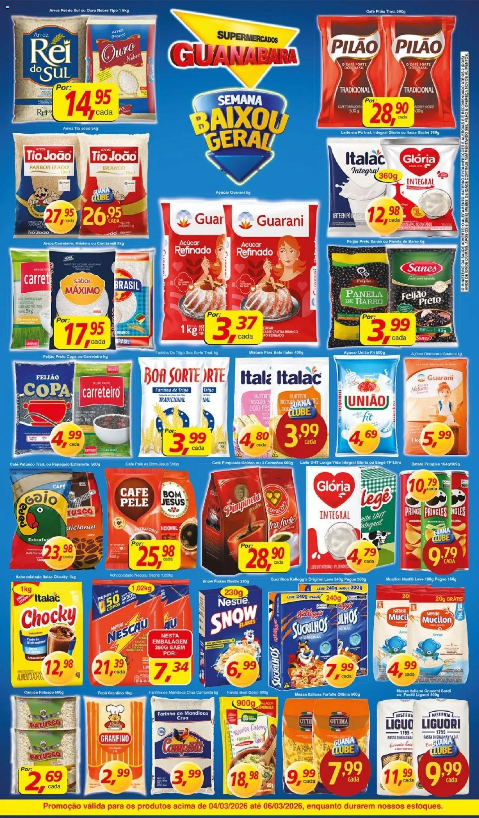 Supermercados Guanabara Folheto - válido de 04.03.2026 | Página: 2 | Produtos: Fubá, Copa, Arroz, Massa
