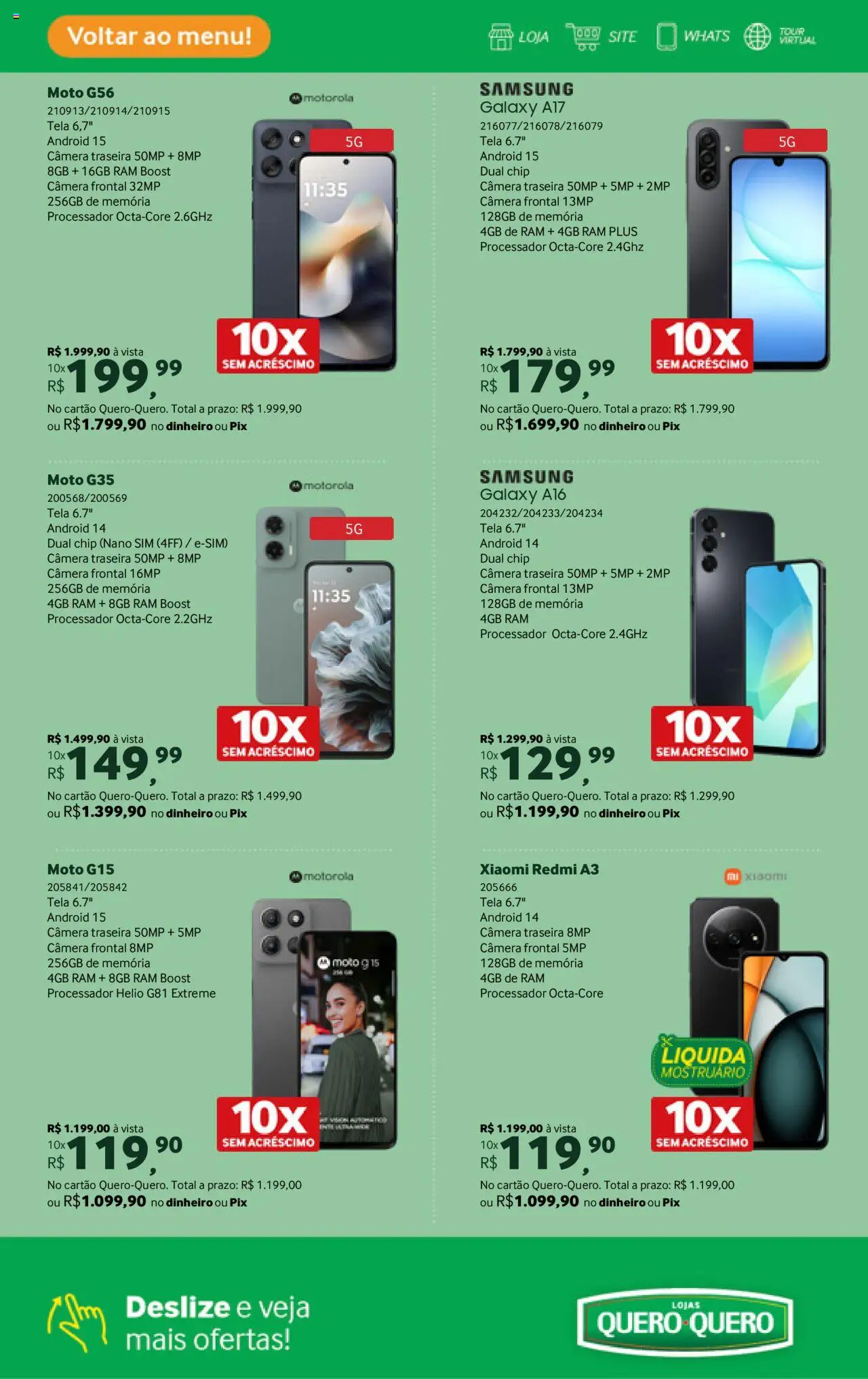 Lojas Quero-Quero Folheto - válido de 16.09.2025 | Página: 45 | Produtos: Processador, Tela, Câmera