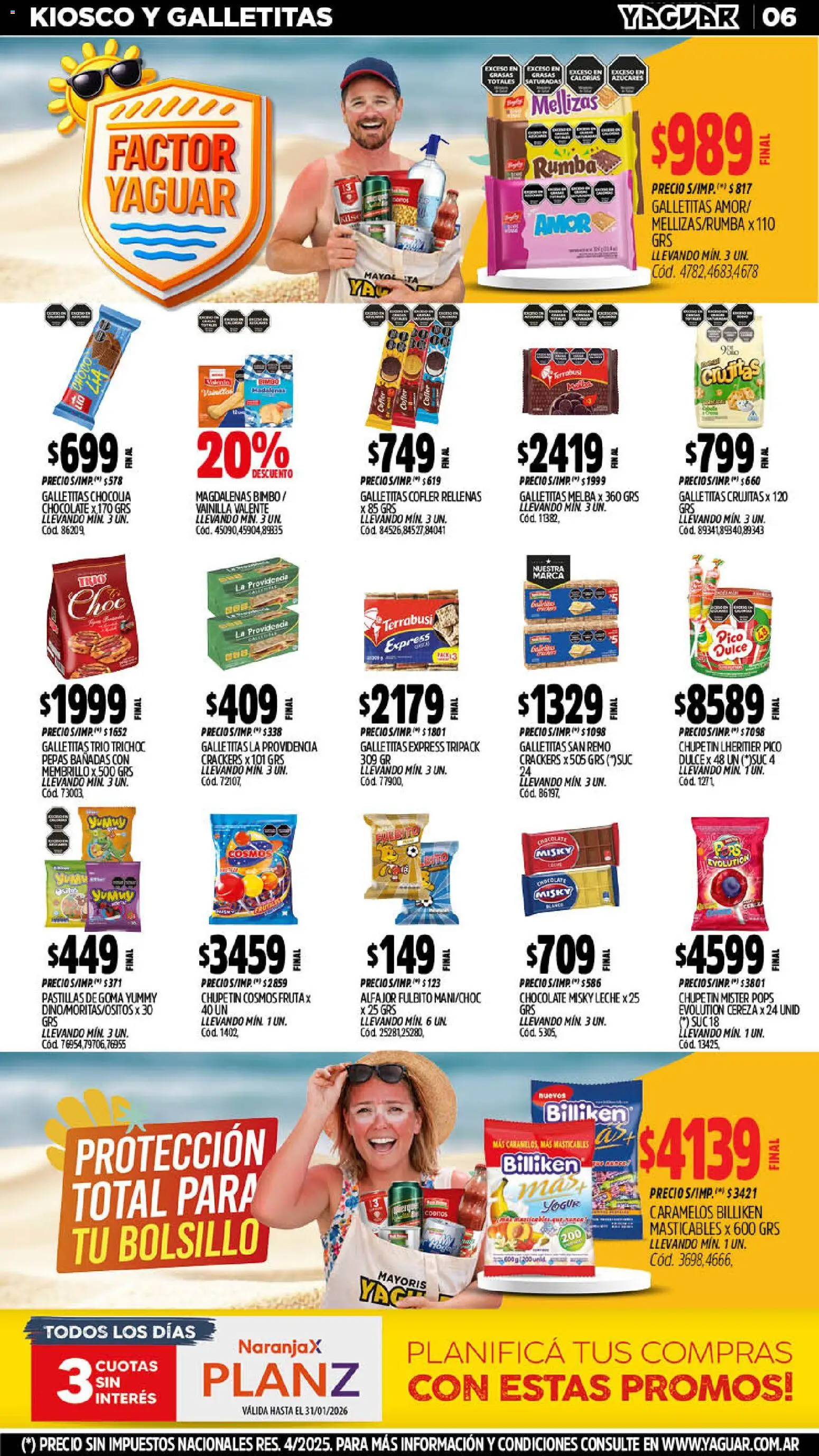 Yaguar - Oferta Semanal Chaco │ válido desde el 19.01.2026 | Página: 6 | Productos: Pico, Leche, Chocolate, Alfajor