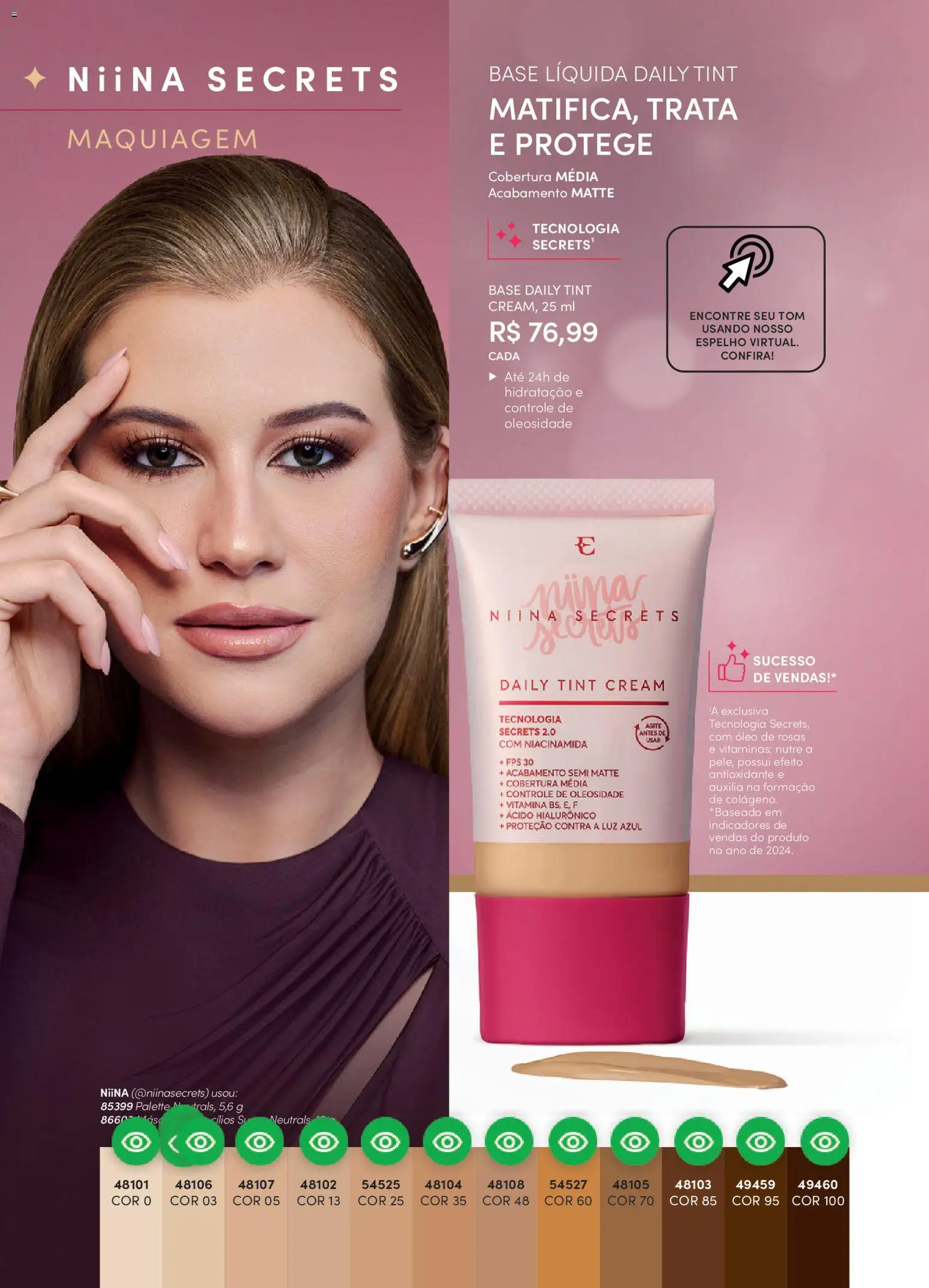 Eudora Folheto - válido de 19.02.2026 | Página: 62 | Produtos: Maquiagem, Óleo, Espelho, Base