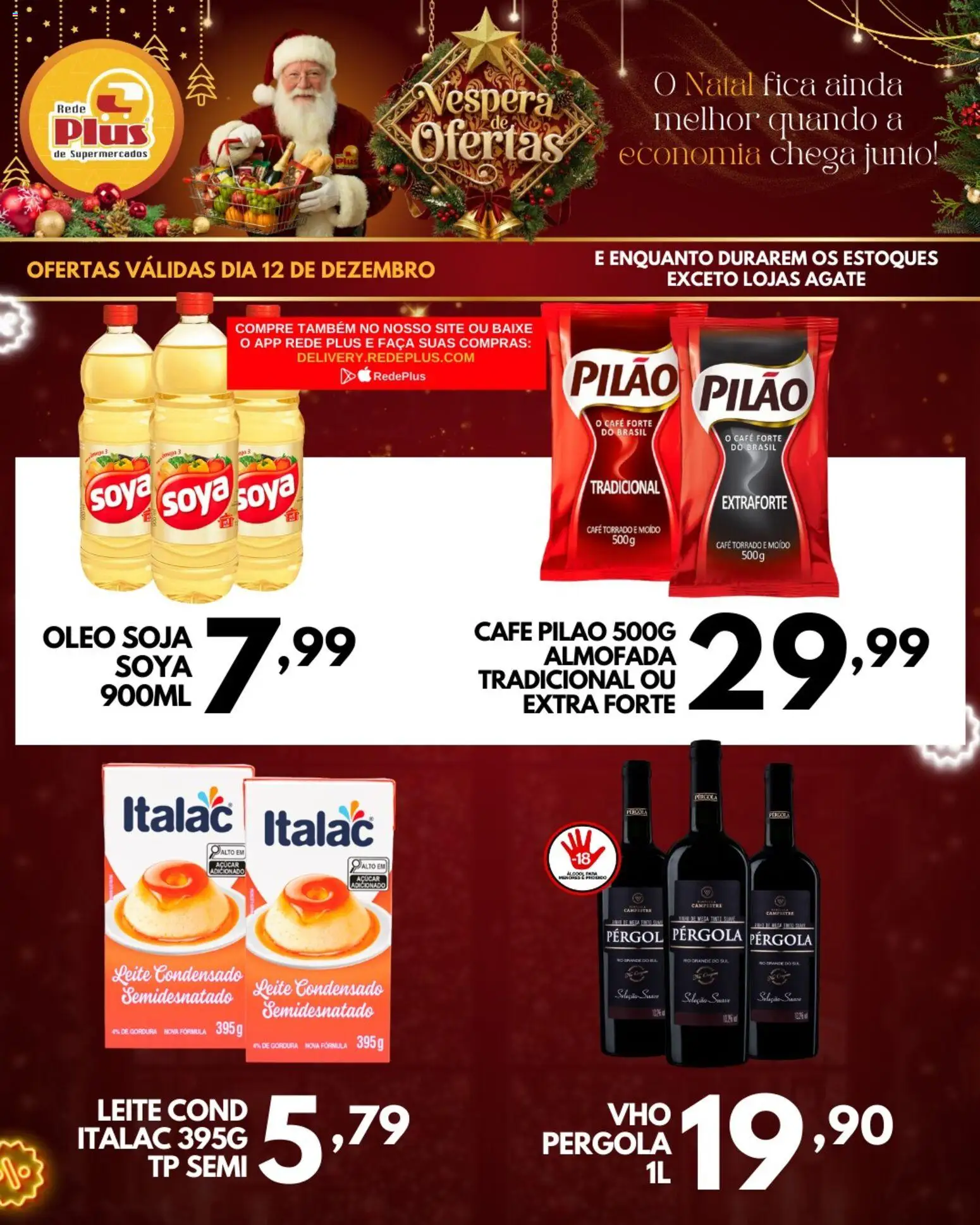 Rede Plus Supermercados Folheto - válido de 12.12.2025 | Página: 2 | Produtos: Faca, Café, Açúcar, Soja