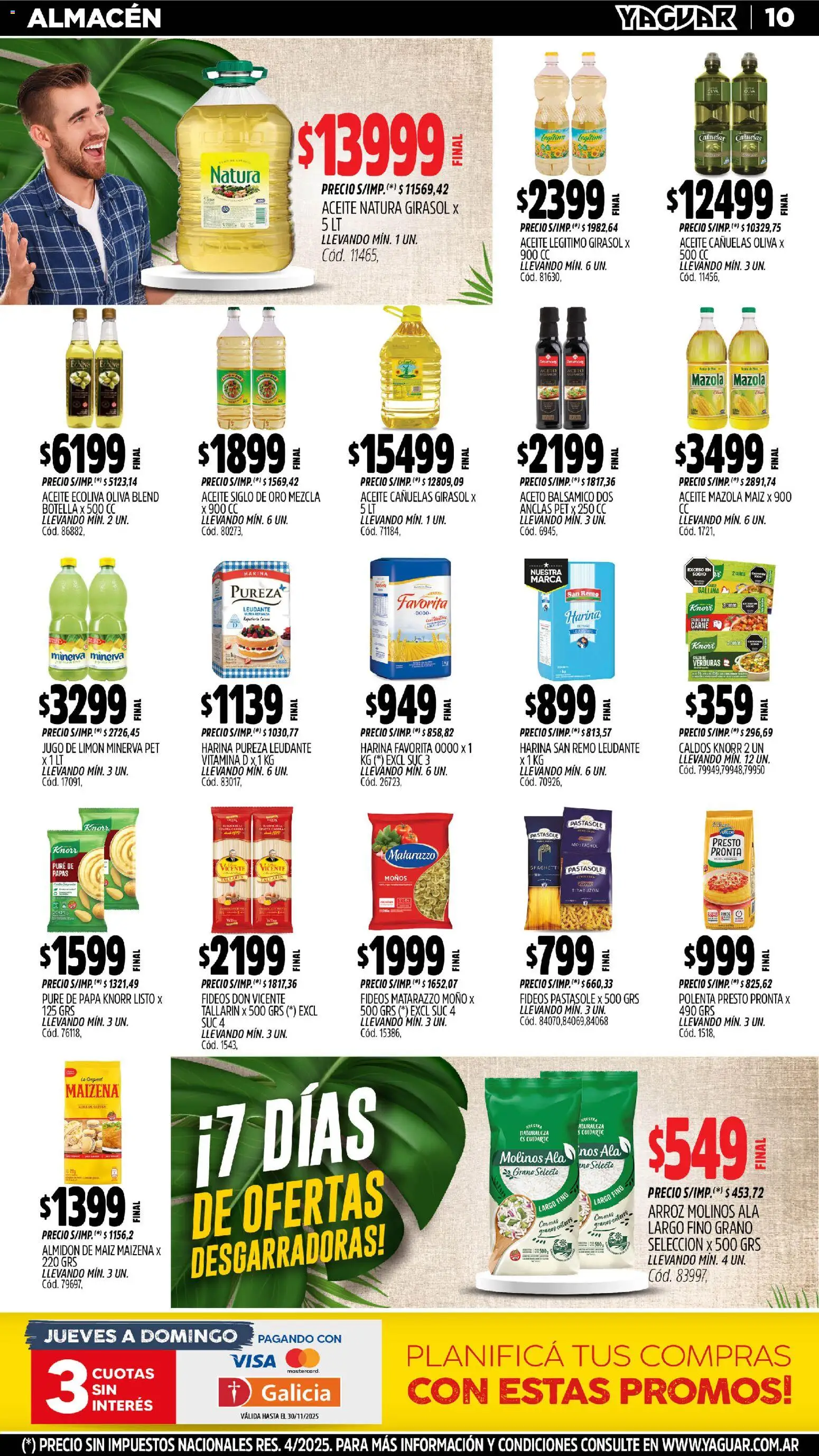 Yaguar - Trelew │ válido desde el 03.11.2025 | Página: 12 | Productos: Botella, Moño, Harina, Aceite