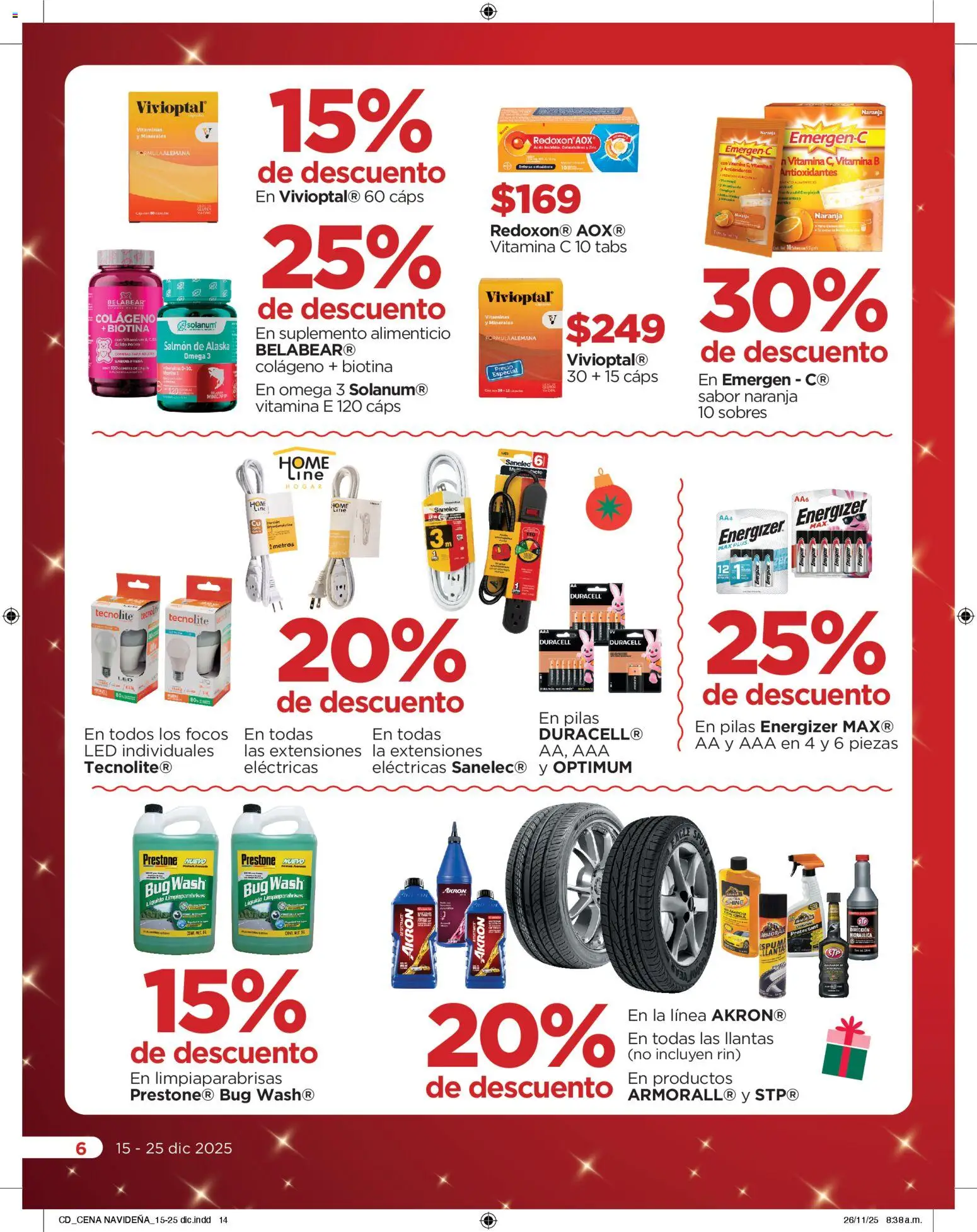 Nuevas ofertas de Chedraui válidas en toda la República Mexicana desde el 15.12.2025. ¡Encuentra las mejores ofertas en Chedraui folleto Delicias navideñas! | Página: 15 | Productos: Espuma, Pilas