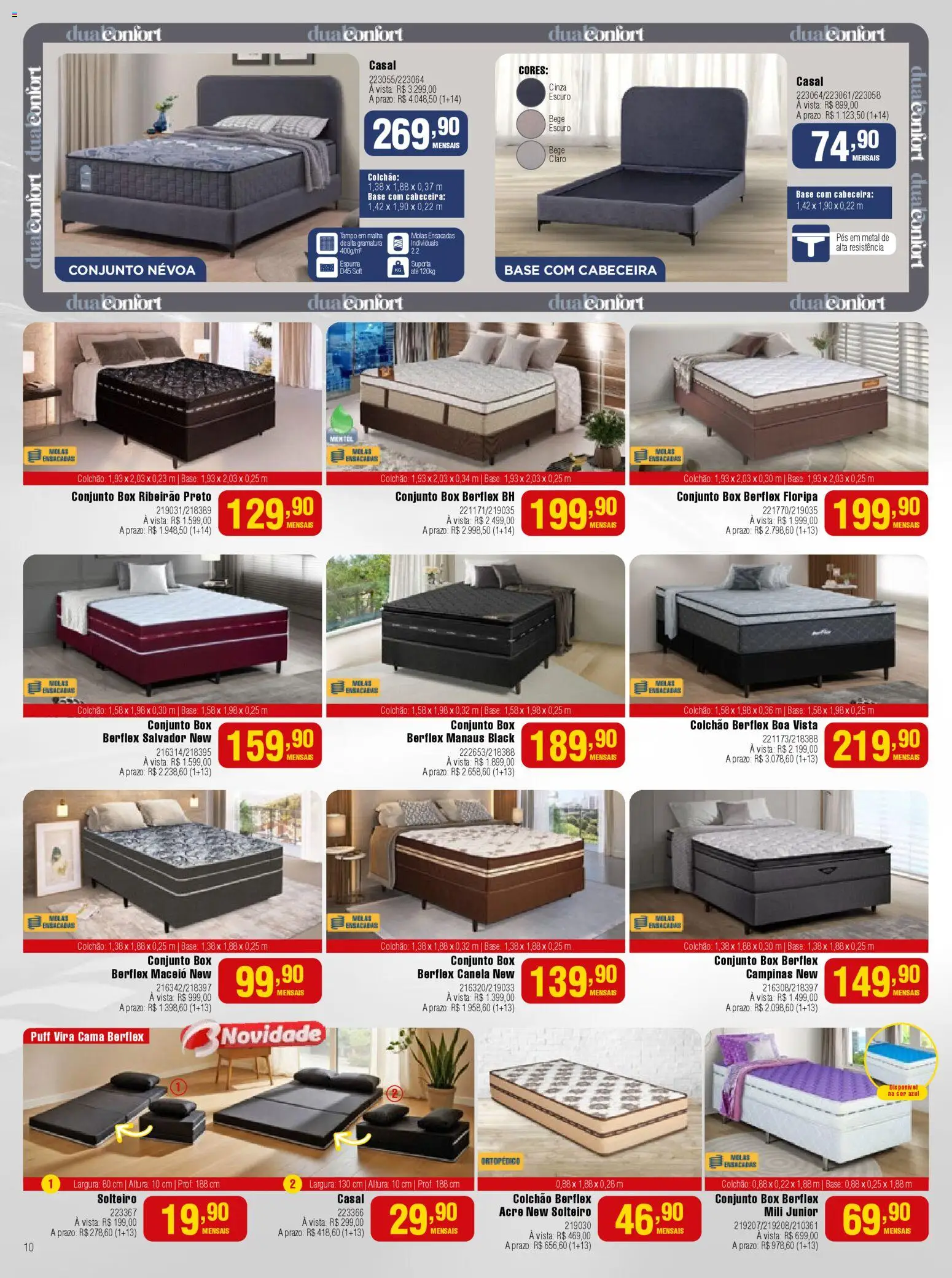Berlanda Folheto - válido de 01.04.2026 | Página: 10 | Produtos: Cama, Colchão, Puff, Canela