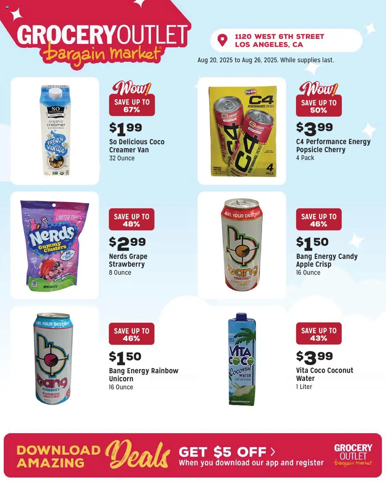 Grocery Outlet Weekly Ad - CA - valid from 20.08.2025 | Page: 3 | Products: Water