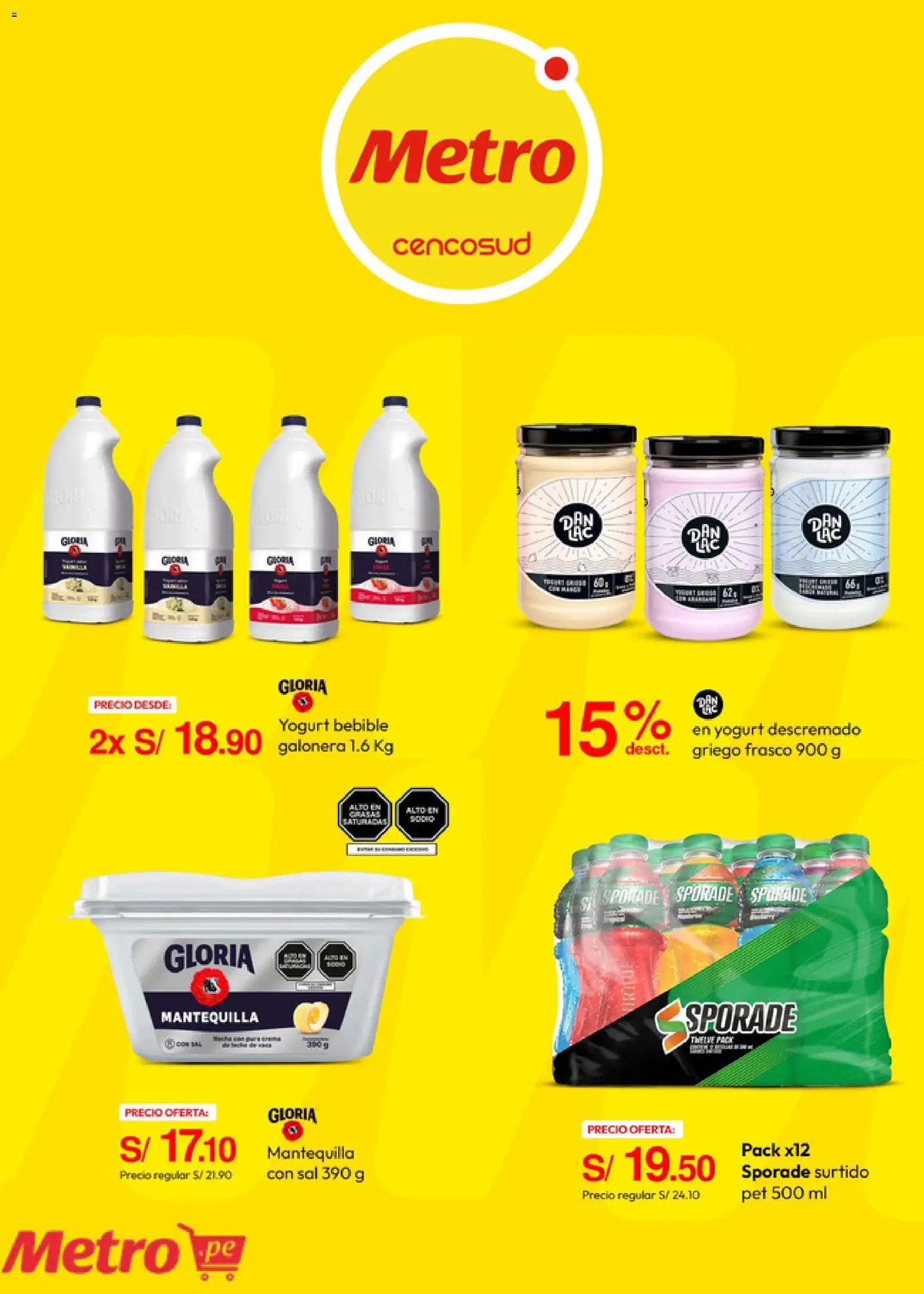 Catálogo Metro válido desde 23.03.2026 | Página: 3 | Productos: Mantequilla, Yogurt