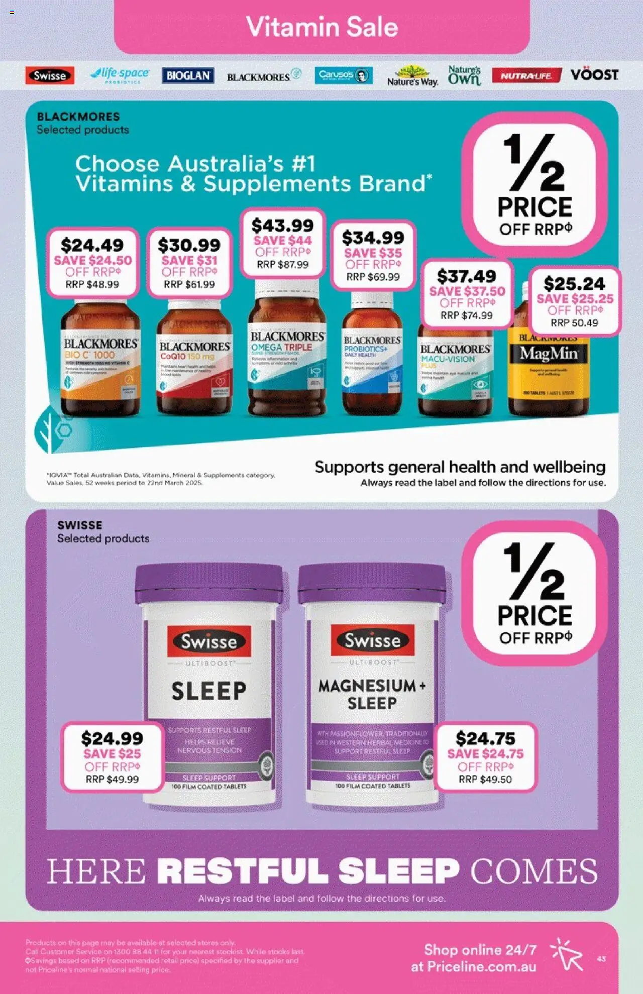 Priceline Pharmacy catalogue - valid from 14.08.2025 | Page: 43 | Products: Herbal, Tablets, Vitamin