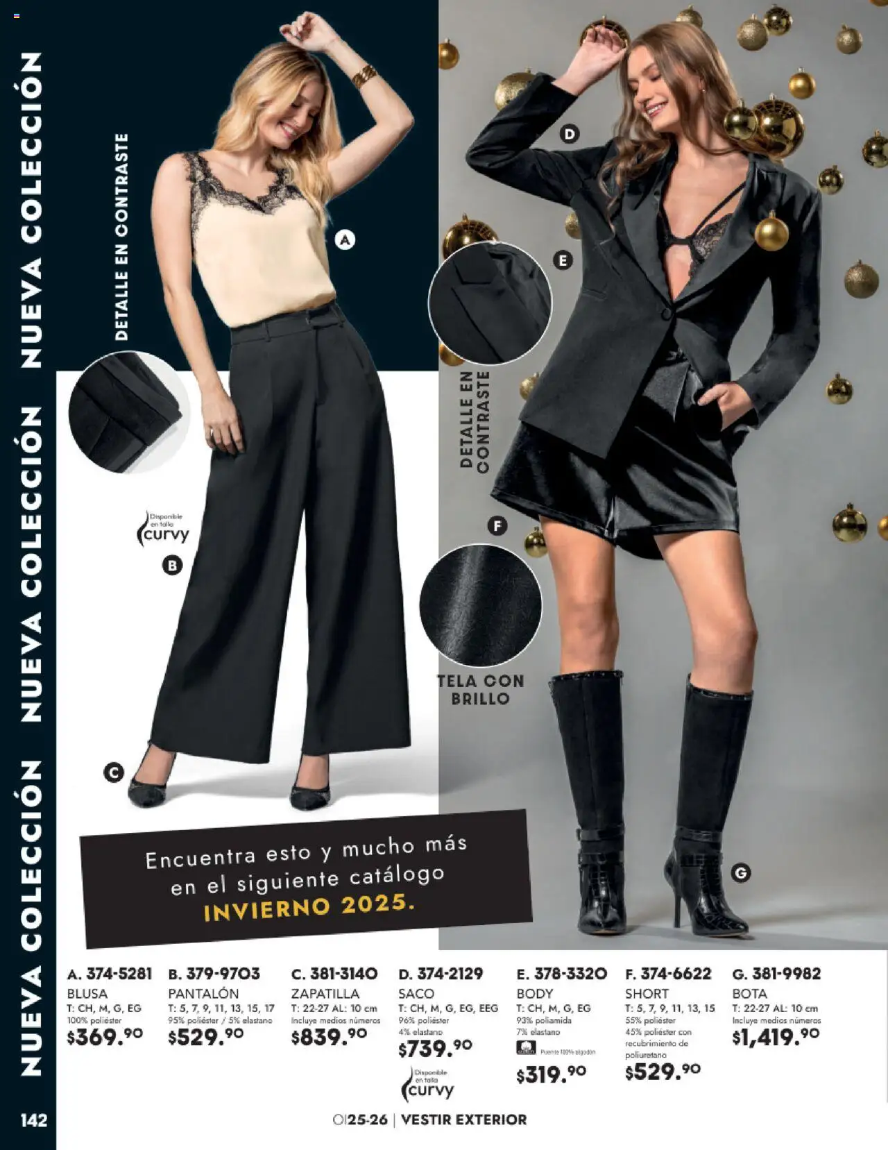 Nuevas ofertas de Andrea válidas en toda la República Mexicana desde el 22.08.2025. ¡Encuentra las mejores ofertas en Andrea - Catálogo Vestir Exterior - Otoño / Invierno! | Página: 142 | Productos: Blusa, Brillo, Body, Short
