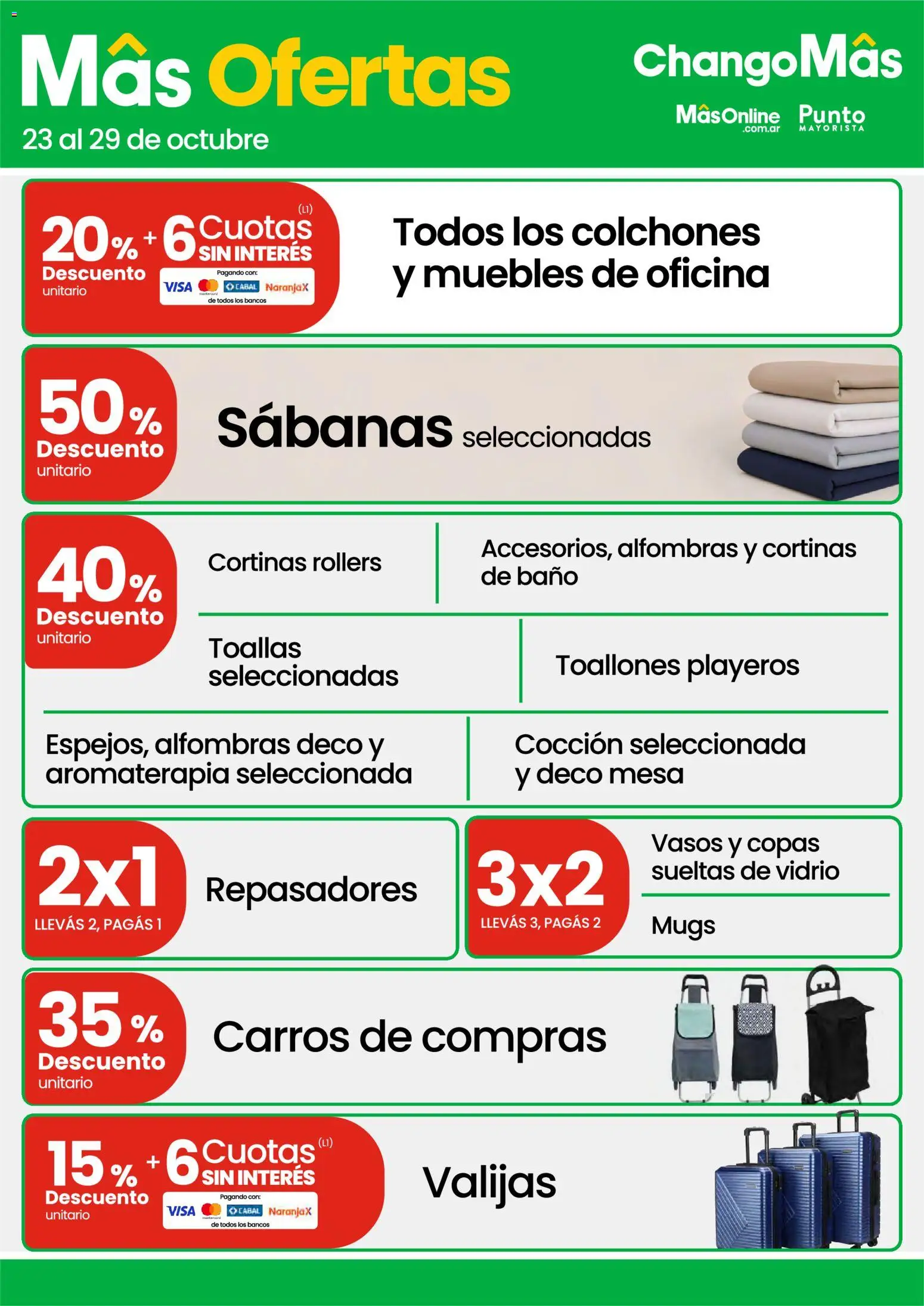 Punto Mayorista catálogo │ válido desde el 23.10.2025 | Página: 9 | Productos: Sabanas, Toallas, Baño, Vasos