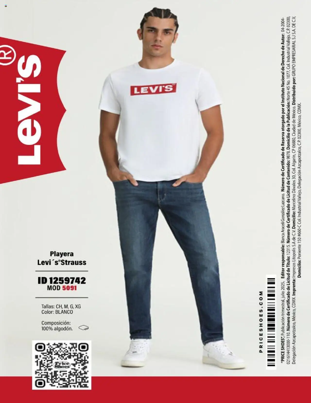 Nuevas ofertas de Price Shoes válidas en toda la República Mexicana desde el 08.08.2025. ¡Encuentra las mejores ofertas en Price Shoes - Catálogo Levi's! | Página: 8 | Productos: Playera