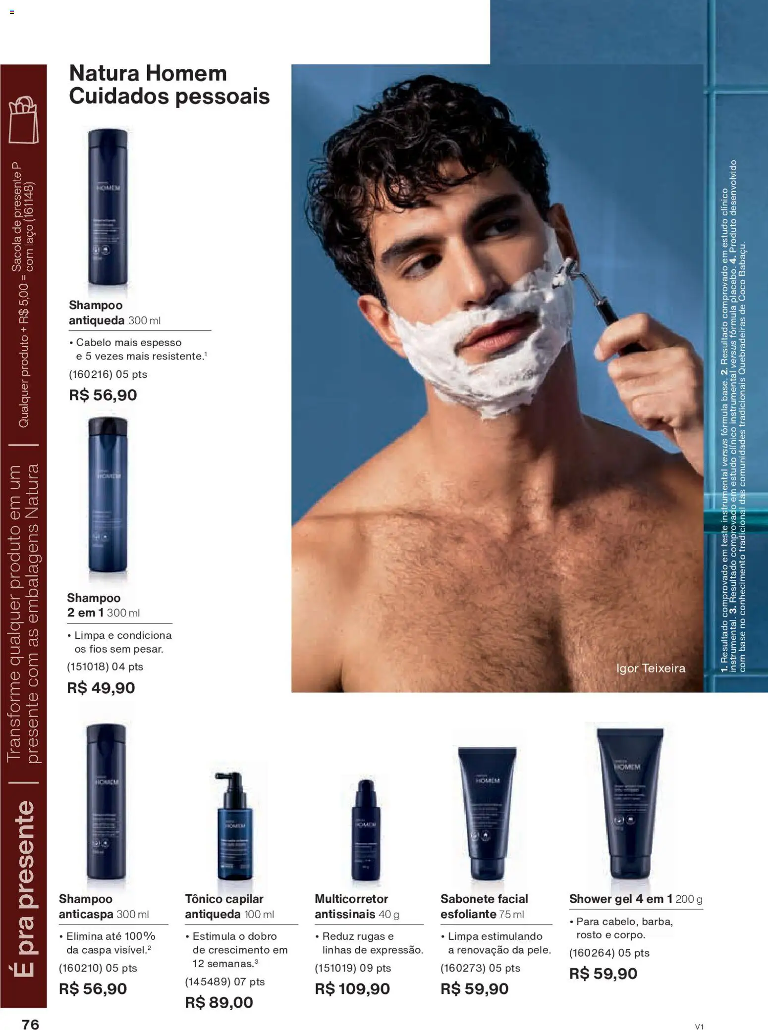 Natura Folheto - válido de 26.11.2025 | Página: 76 | Produtos: Shampoo, Tônico, Base, Sabonete