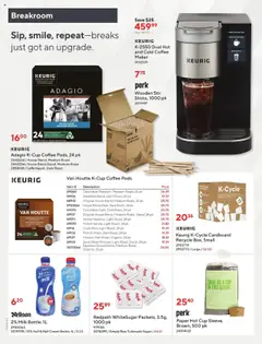 Staples flyer valid from 08.08.2025 | Page: 9 | Products: Cream, Hat, Milk, Coffee
