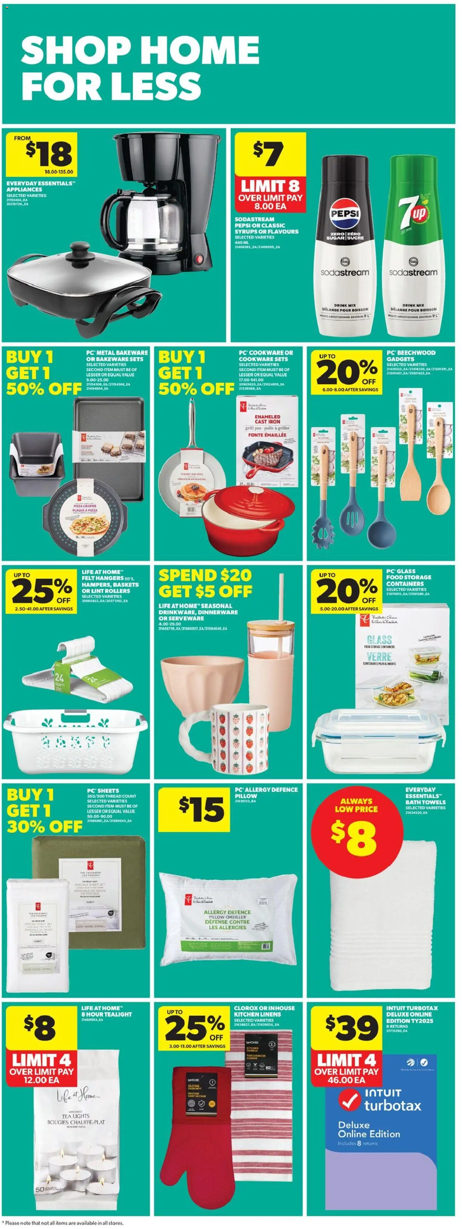 Real Canadian Superstore flyer valid from 19.02.2026 | Page: 34 | Products: Tea, Grill, Pillow, Pizza