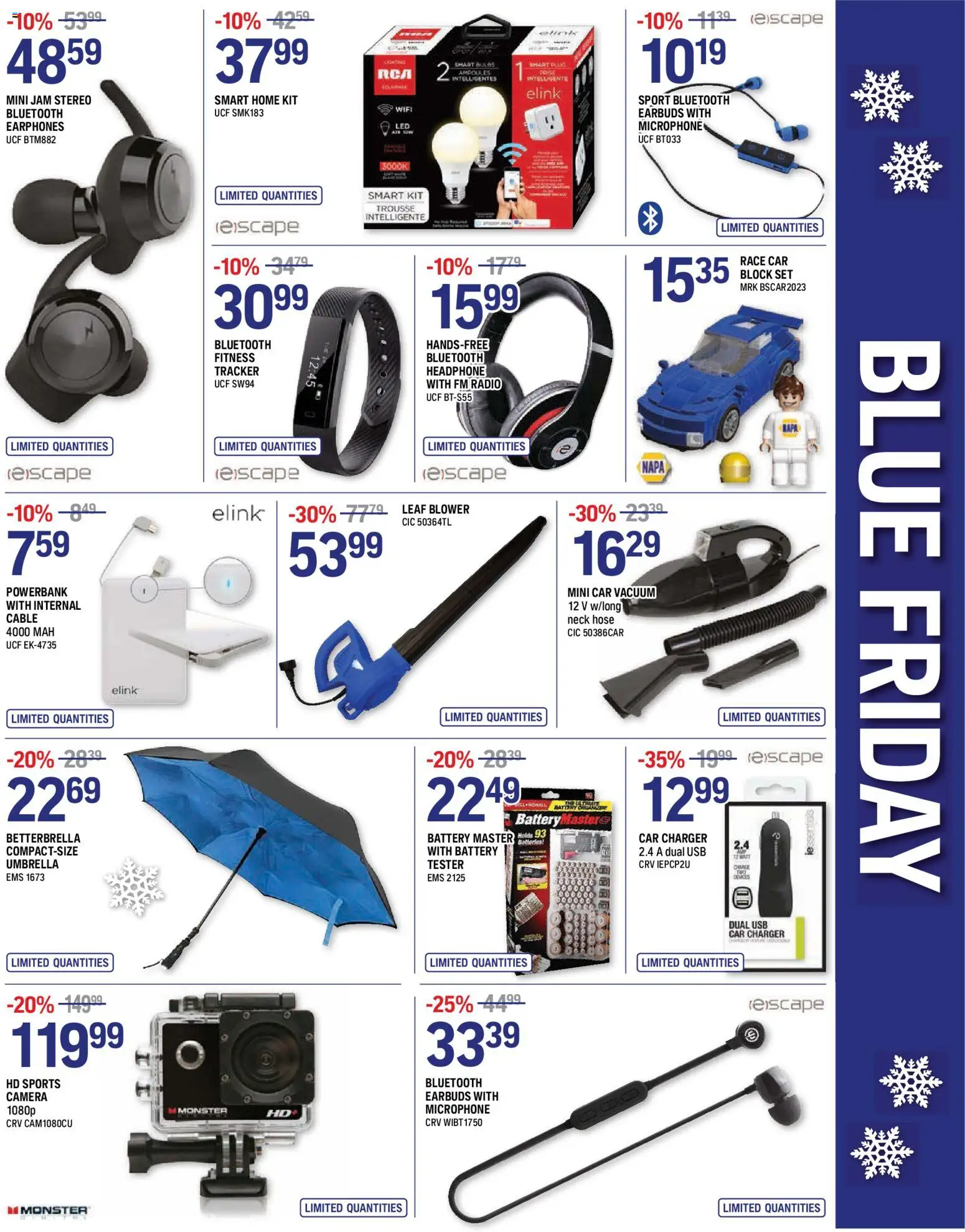 NAPA Auto Parts flyer valid from 13.11.2025 | Page: 7 | Products: Umbrella, Camera, Microphone, Battery