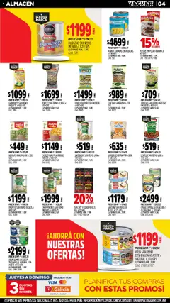 Yaguar catálogo │ válido desde el 18.08.2025 | Página: 4 | Productos: Choclo, Garbanzos, Atún, Caballa