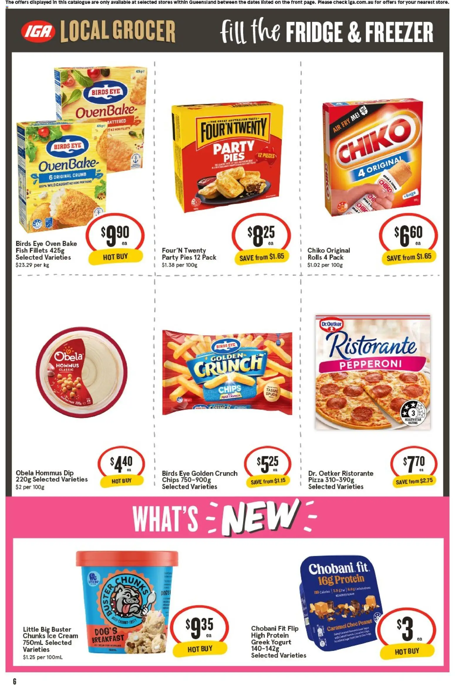 IGA catalogue - valid from 29.10.2025 | Page: 6 | Products: Cream, Ice cream, Freezer, Oven