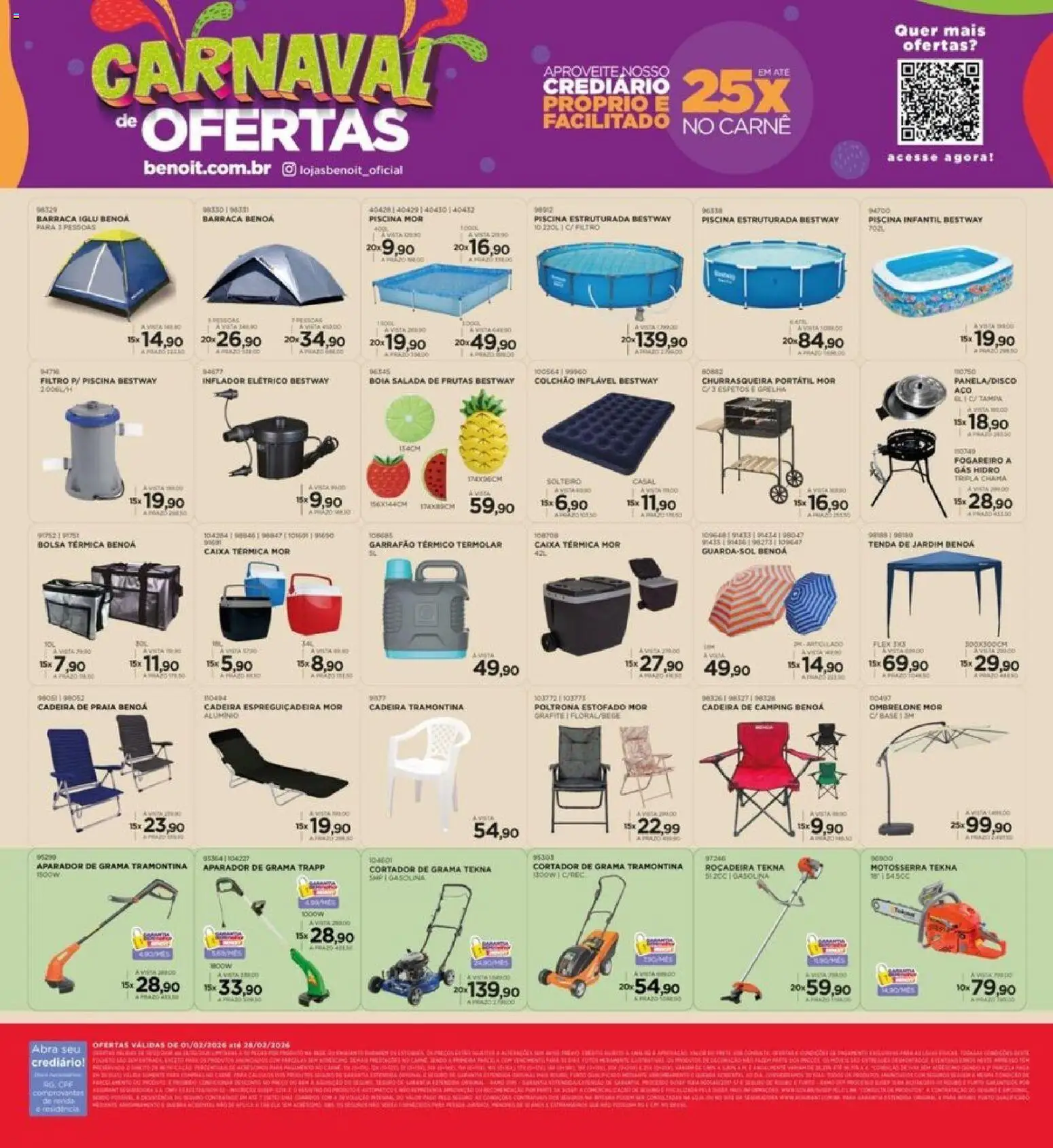 Benoit Folheto - válido de 01.02.2026 | Página: 12 | Produtos: Carne, Piscina, Cortador de grama, Bolsa