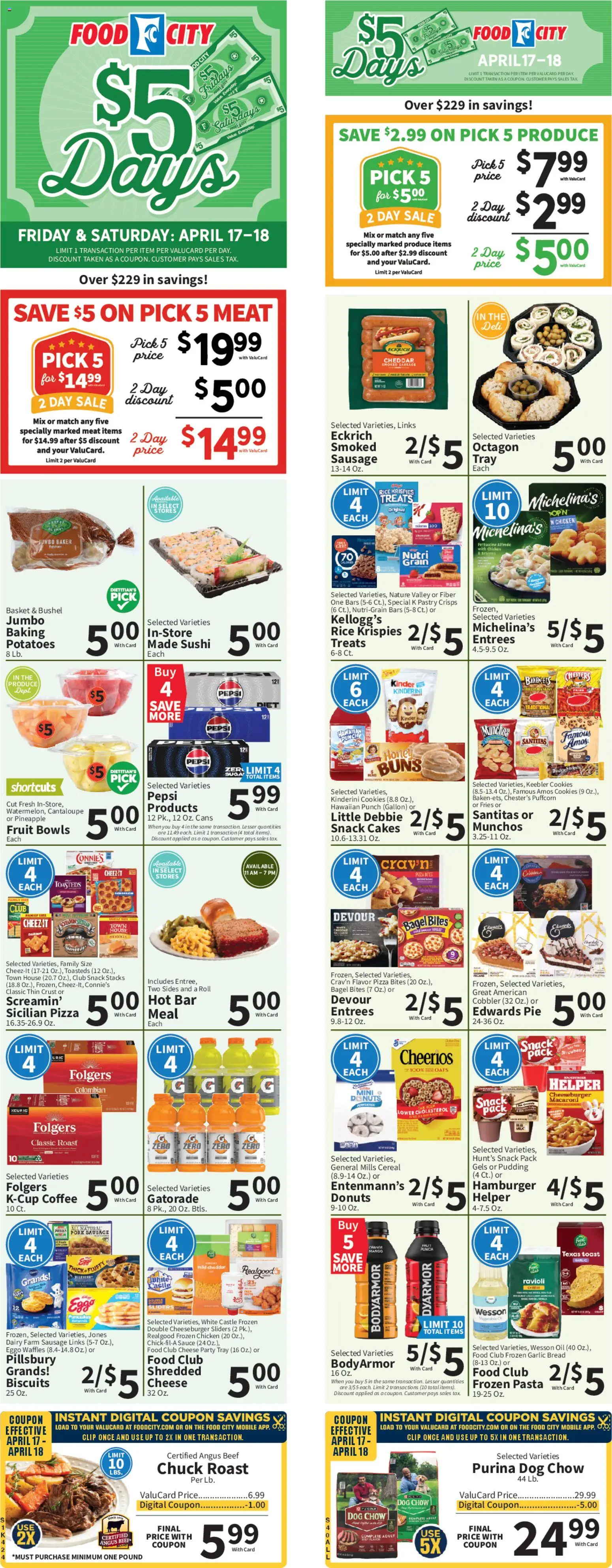 Food City Weekly Ad - valid from 15.04.2026 | Page: 1 | Products: Cheese, Cookies, Sausage, Garlic