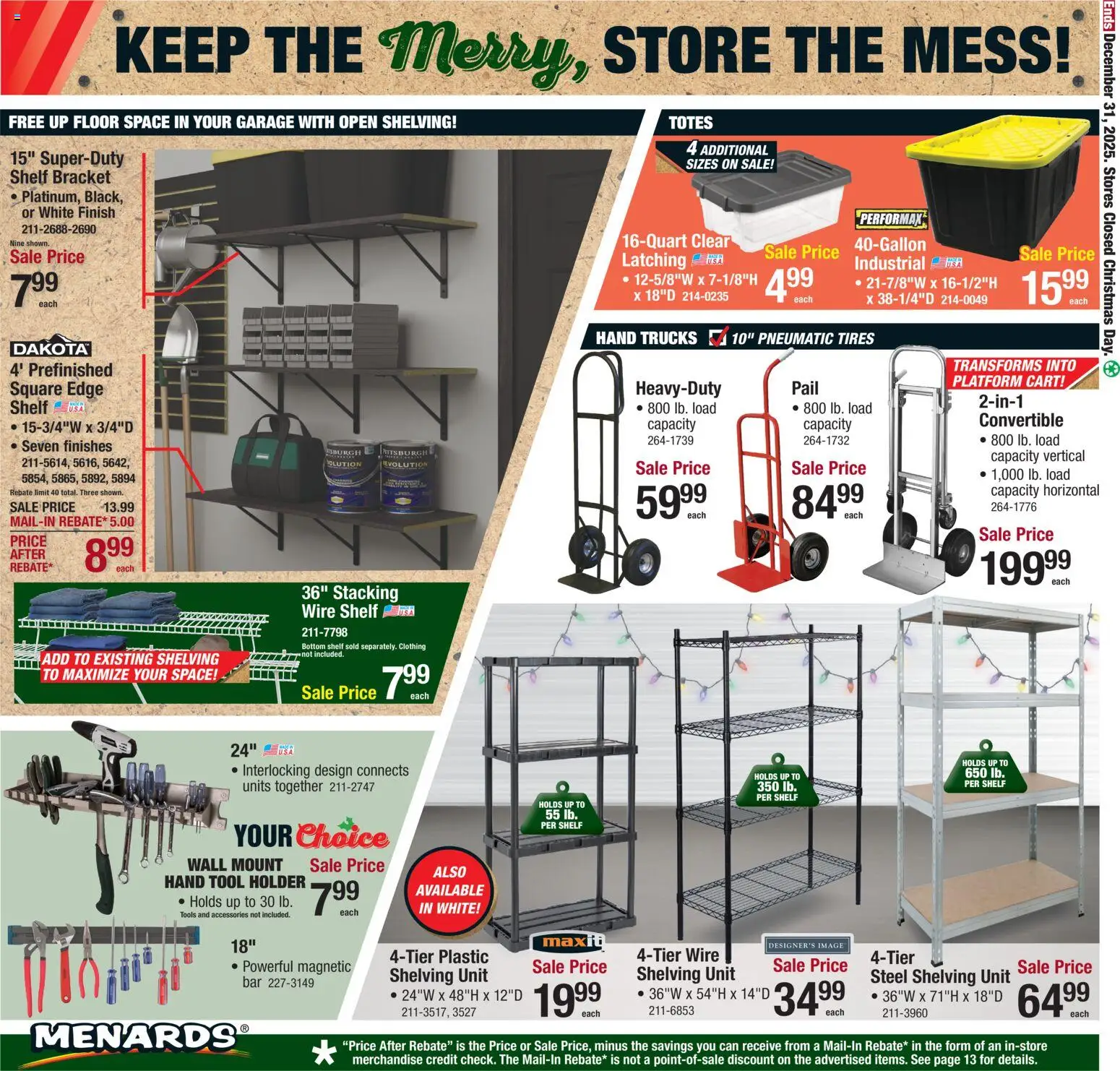 Menards - Online Only - valid from 29.11.2025 | Page: 14 | Products: Pneumatic, Shelf, Wire
