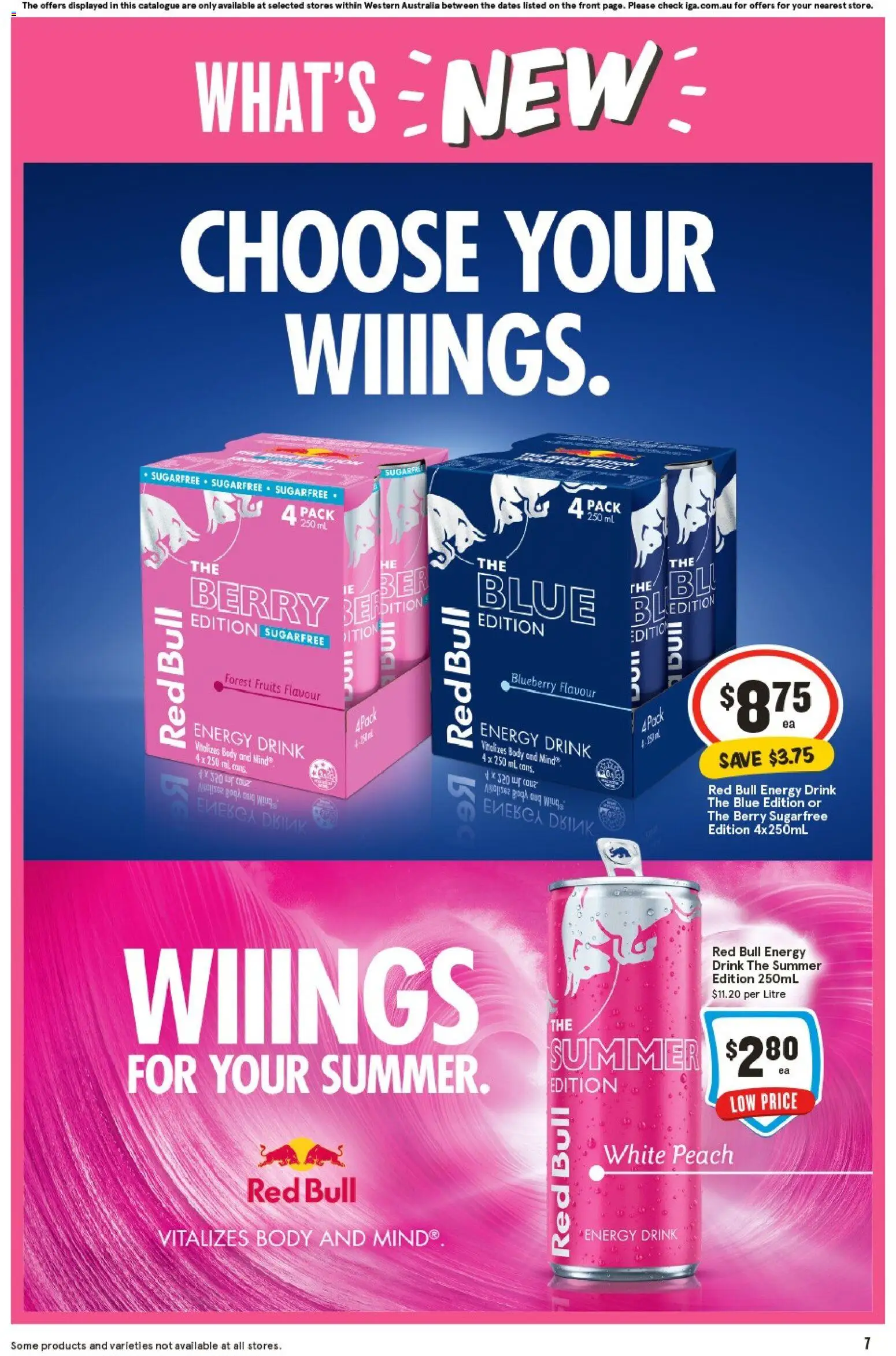IGA catalogue - valid from 05.11.2025 | Page: 7 | Products: Energy drink, Fruits, Peach