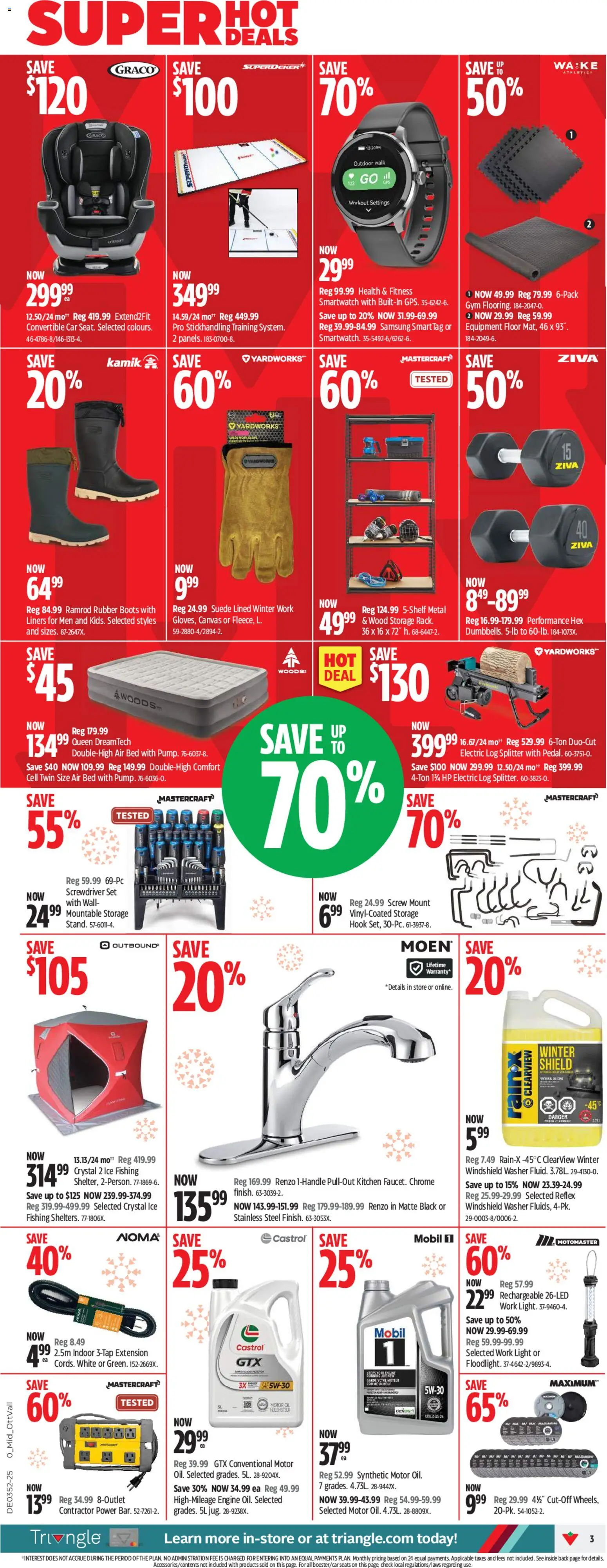 Canadian Tire flyer valid from 18.12.2025 | Page: 7 | Products: Boots, Smartwatch, Bed
