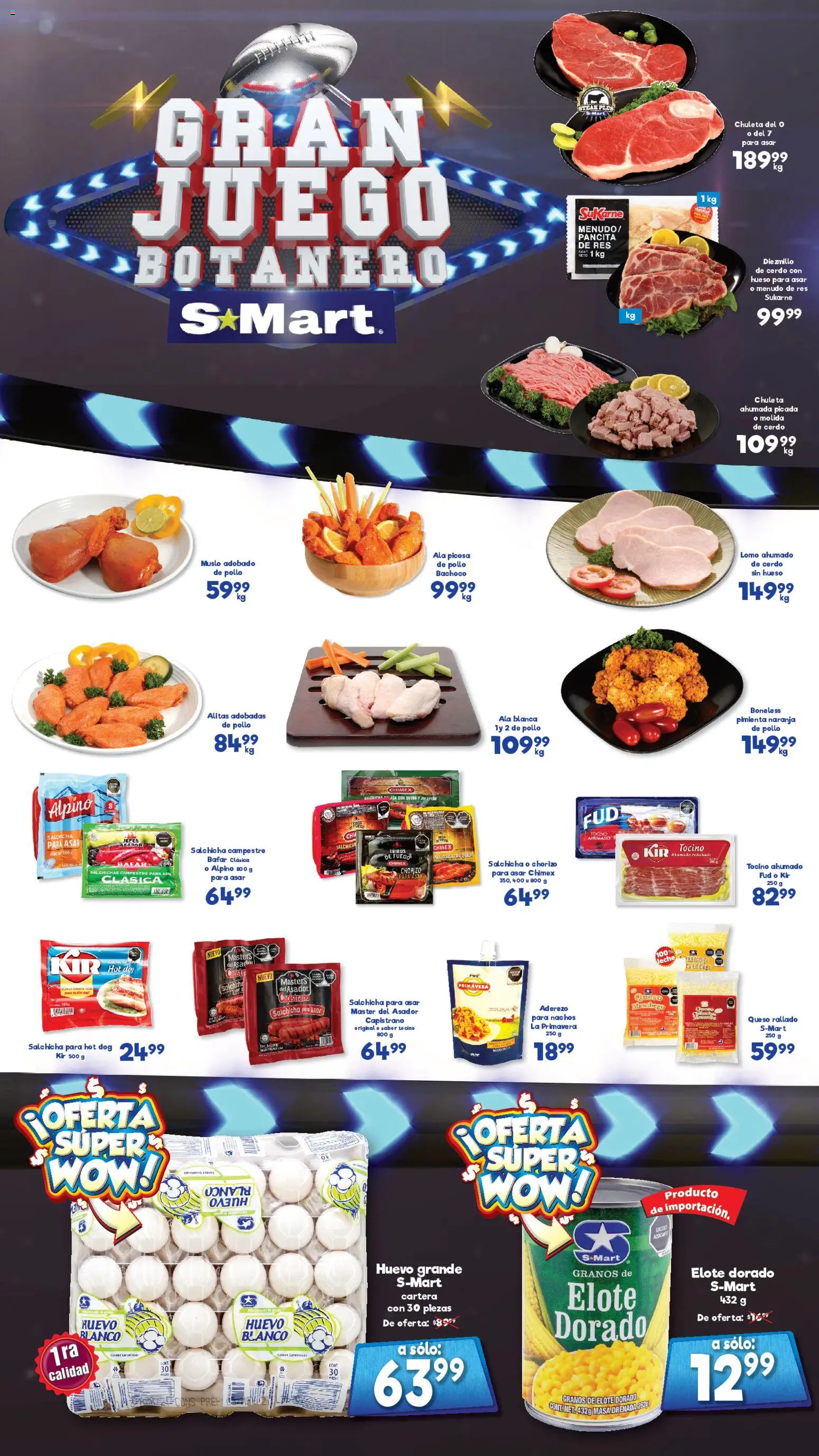 Nuevas ofertas de S-Mart válidas en toda la República Mexicana desde el 03.02.2026. ¡Encuentra las mejores ofertas en S-Mart folleto Ofertas de feria Juárez! | Página: 1 | Productos: Sal, Salchicha, Pimienta, Res