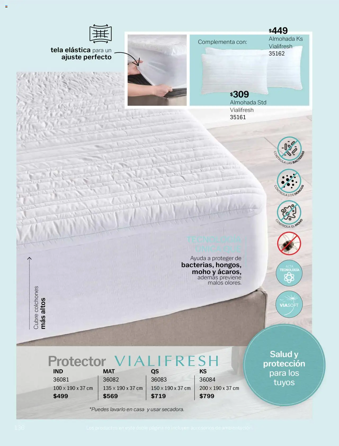 Nuevas ofertas de Vianney válidas en toda la República Mexicana desde el 15.08.2025. ¡Encuentra las mejores ofertas en Vianney - Catálogo Invierno! | Página: 138 | Productos: Almohada