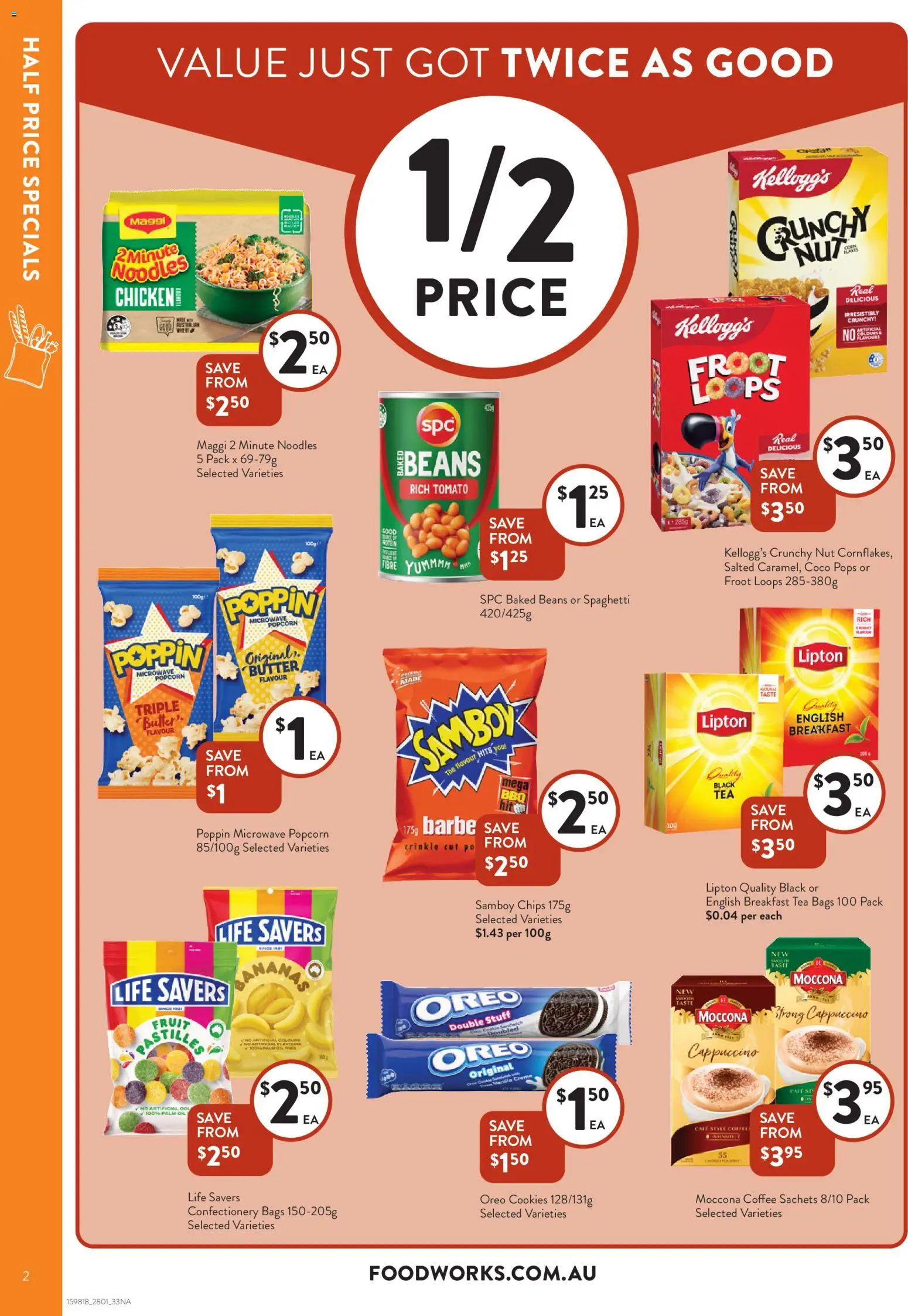 Foodworks catalogue - valid from 28.01.2026 | Page: 2 | Products: Tea, Chips, Moccona, Microwave