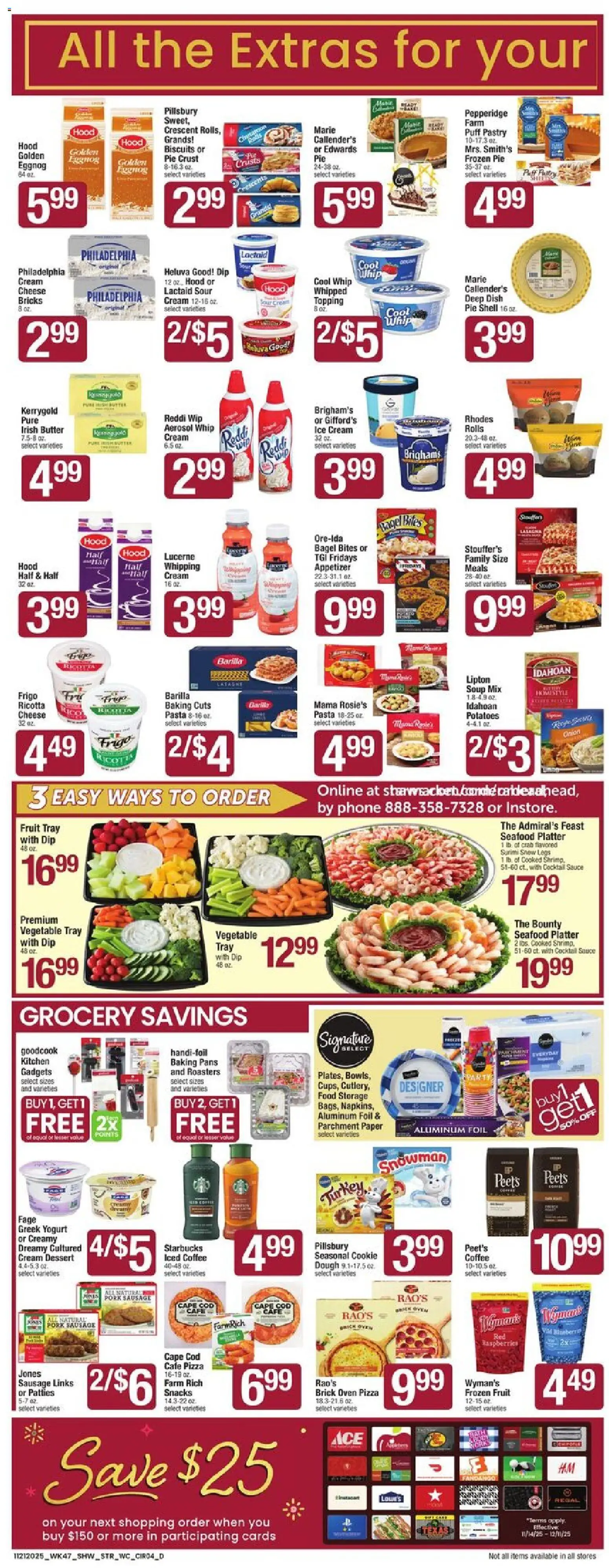 Star Market Weekly Ad - MA - valid from 21.11.2025 | Page: 4 | Products: Cream, Ice cream, Sausage, Puff Pastry