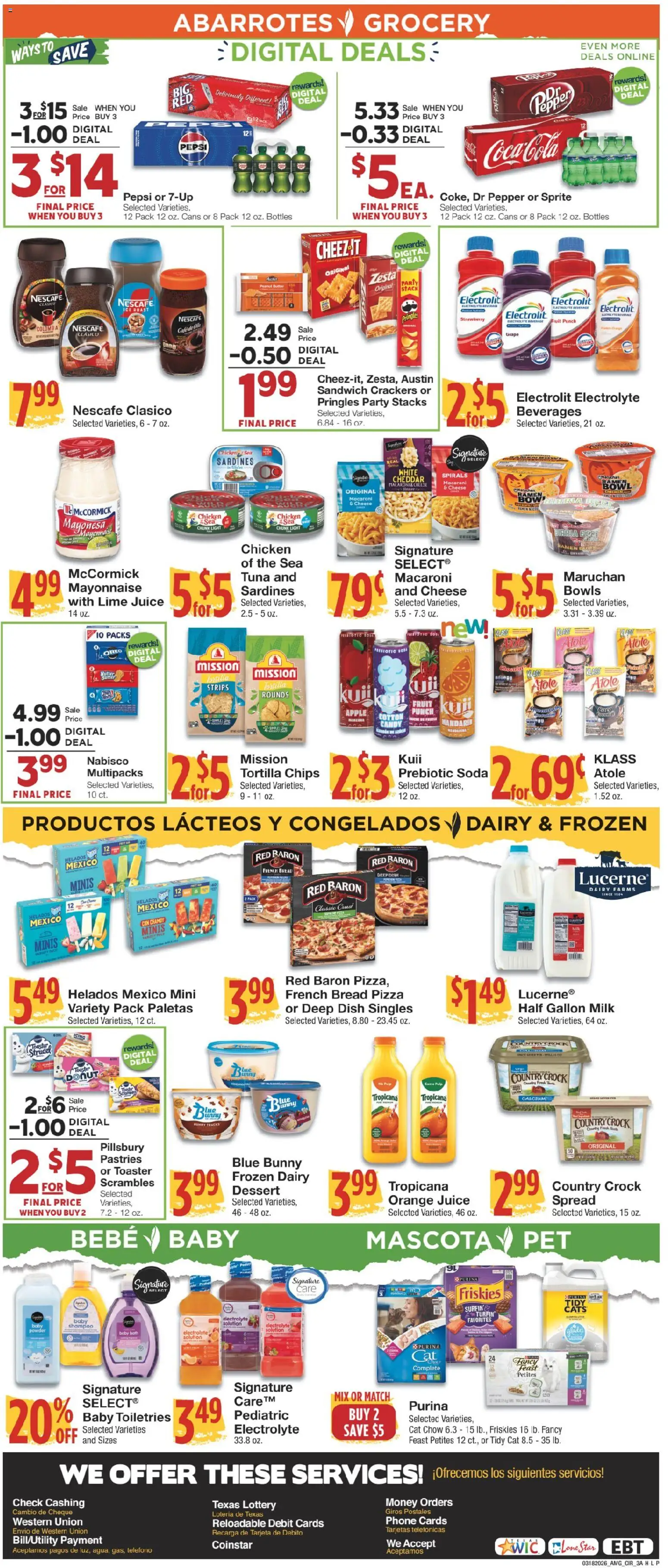 United Supermarkets Ad - valid from 17.03.2026 | Page: 3 | Products: Toaster, Powder, Butter, Cheese