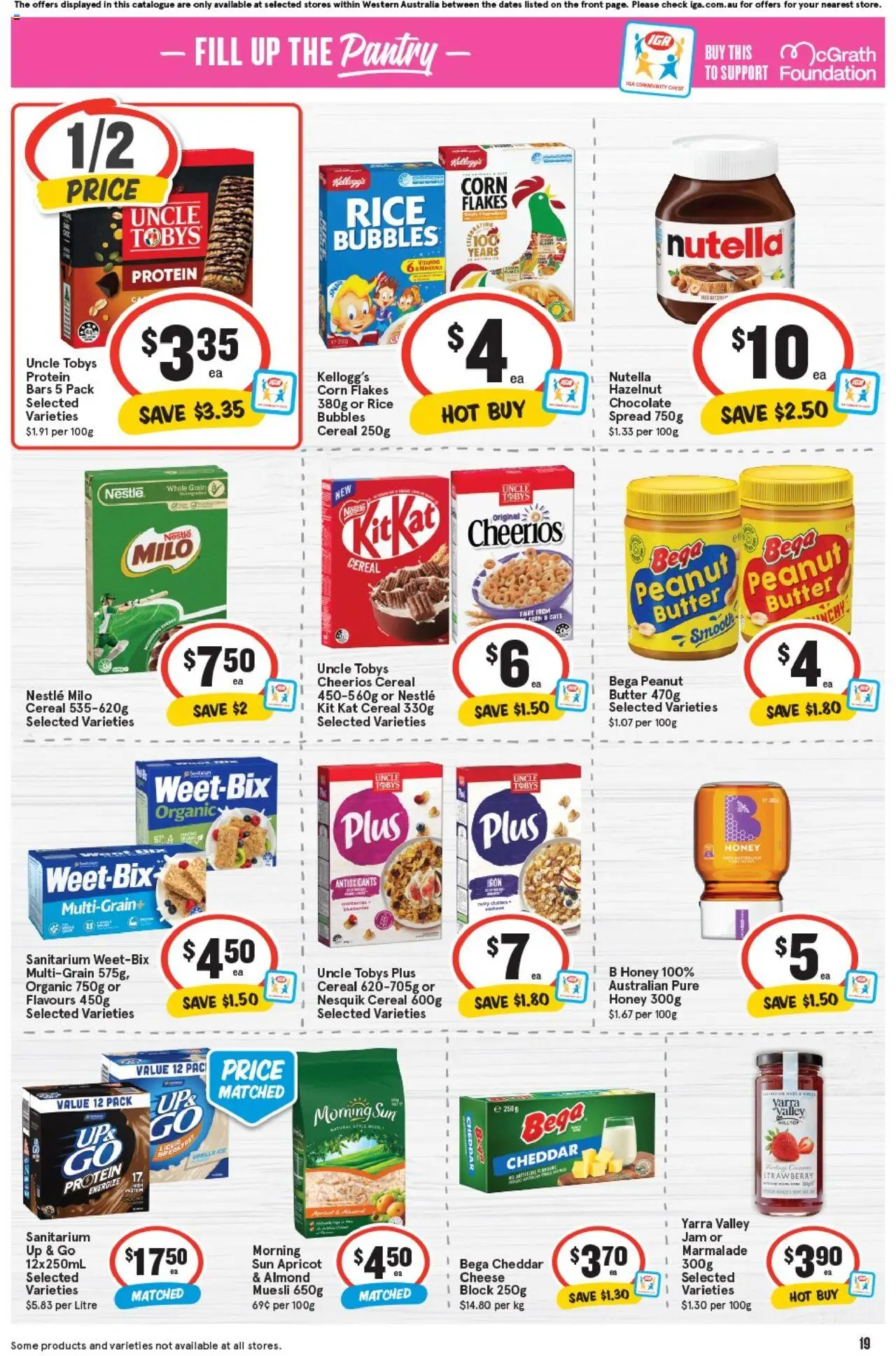 IGA catalogue - valid from 24.09.2025 | Page: 22 | Products: Butter, Honey, Nutella, Cereal