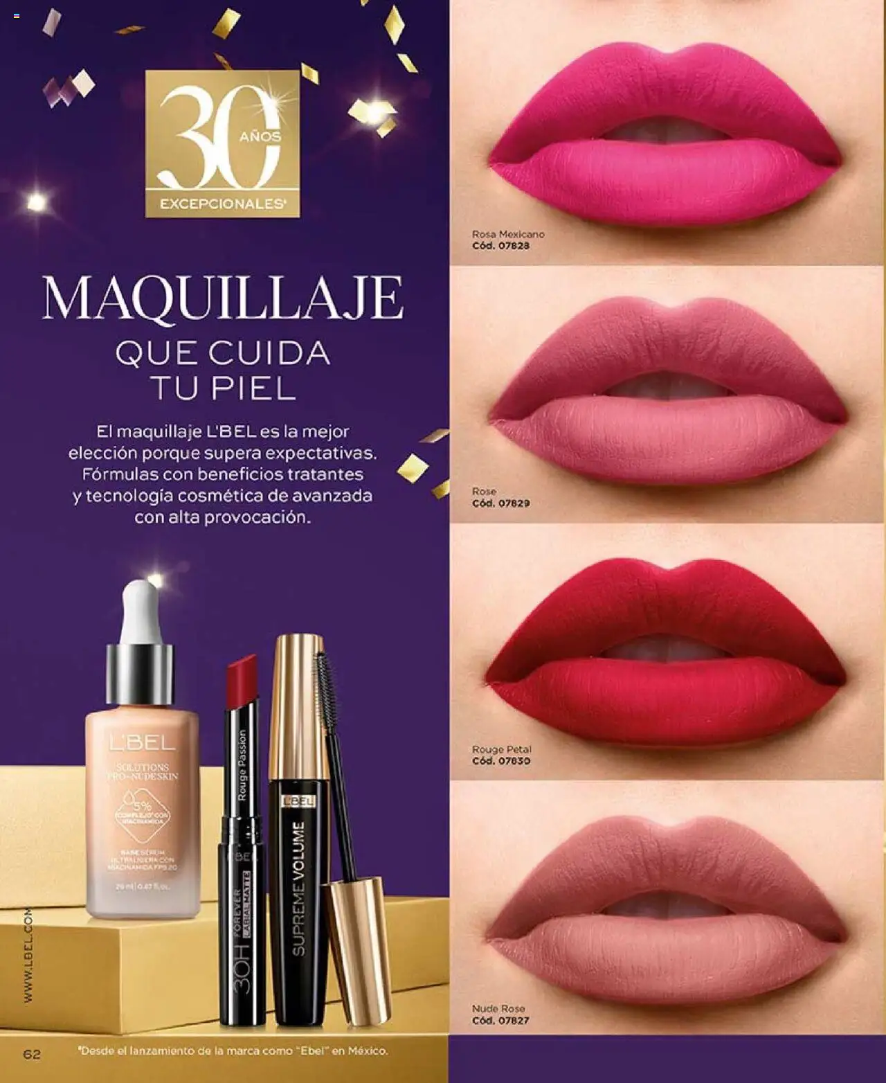 Catálogo L'Bel Campaña 13 │ válido desde el 29.07.2025 | Página: 62 | Productos: Maquillaje, Labial, Serum