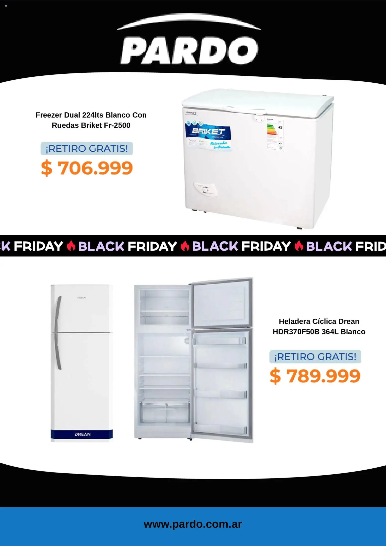 Pardo Black Friday │ válido desde el 24.11.2025 | Página: 6 | Productos: Heladera, Freezer
