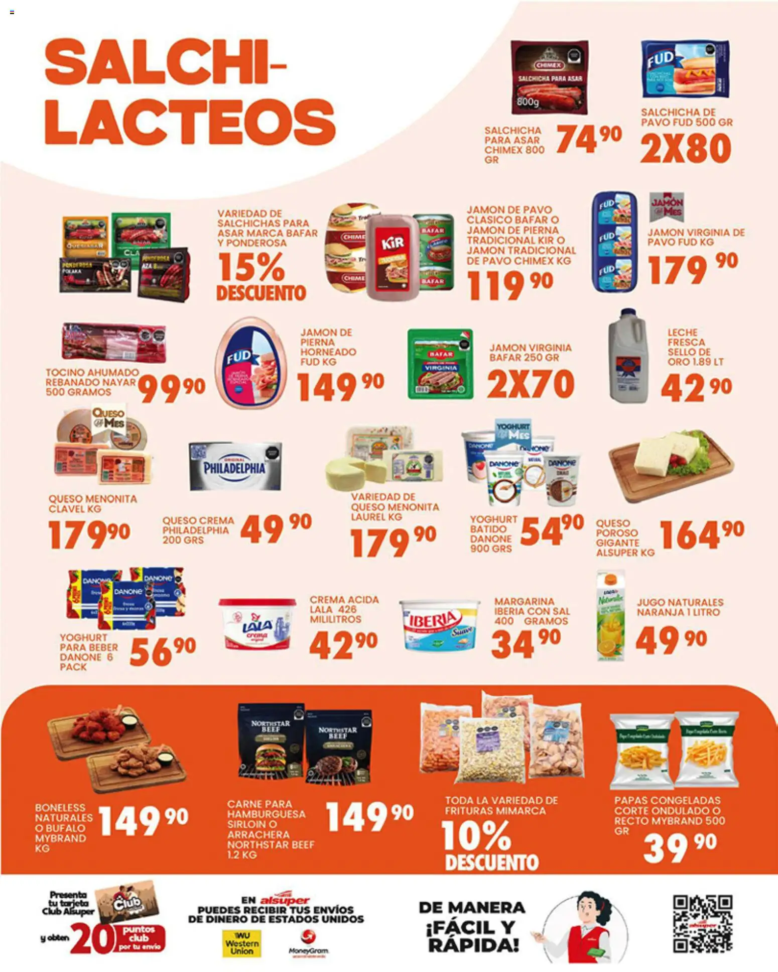 Nuevas ofertas de Alsuper válidas en toda la República Mexicana desde el 27.03.2026. ¡Encuentra las mejores ofertas en Alsuper folleto! | Página: 3 | Productos: Queso crema, Queso, Jugo, Margarina