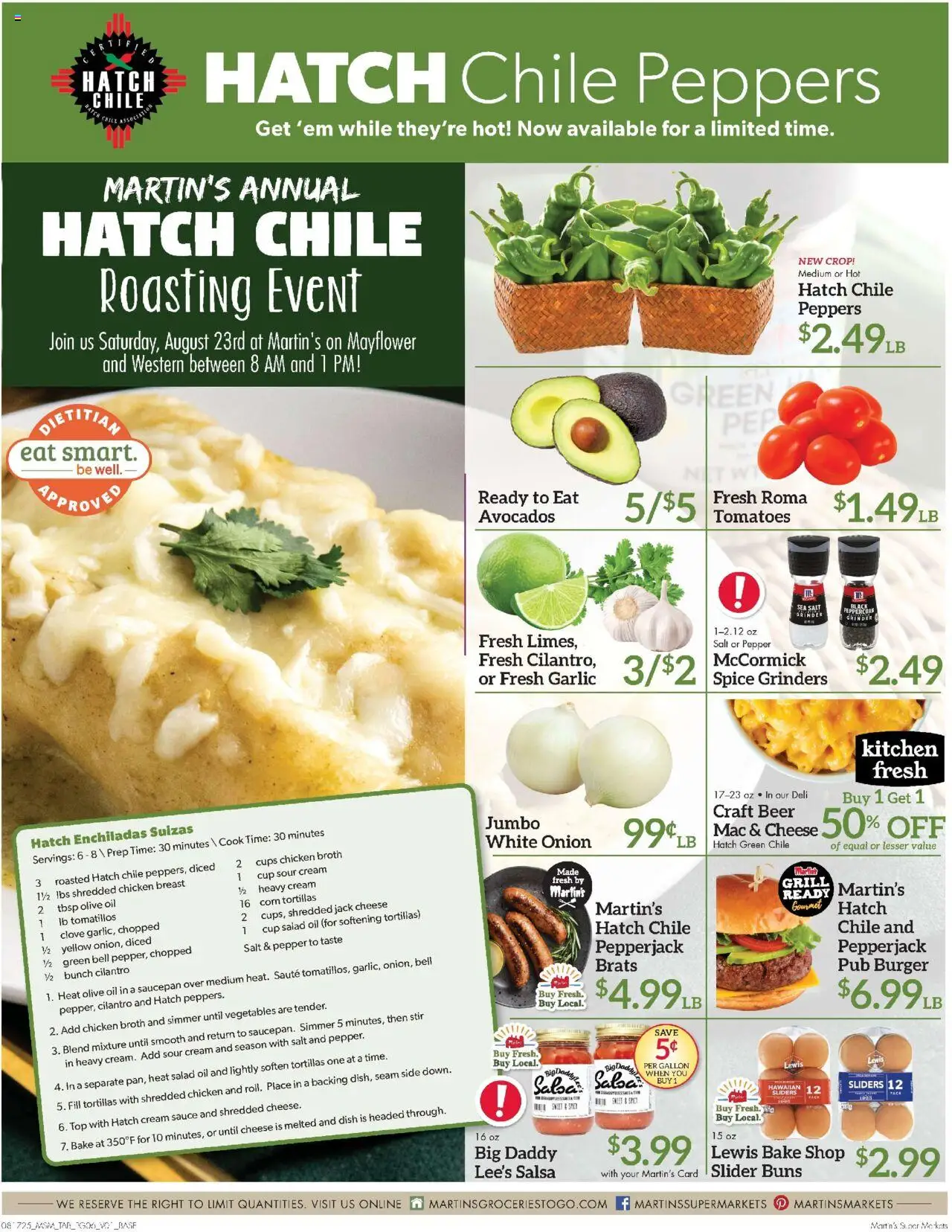 Martin’s Weekly Ad - valid from 17.08.2025 | Page: 6 | Products: Peppers, Sour cream, Vegetables, Grinder